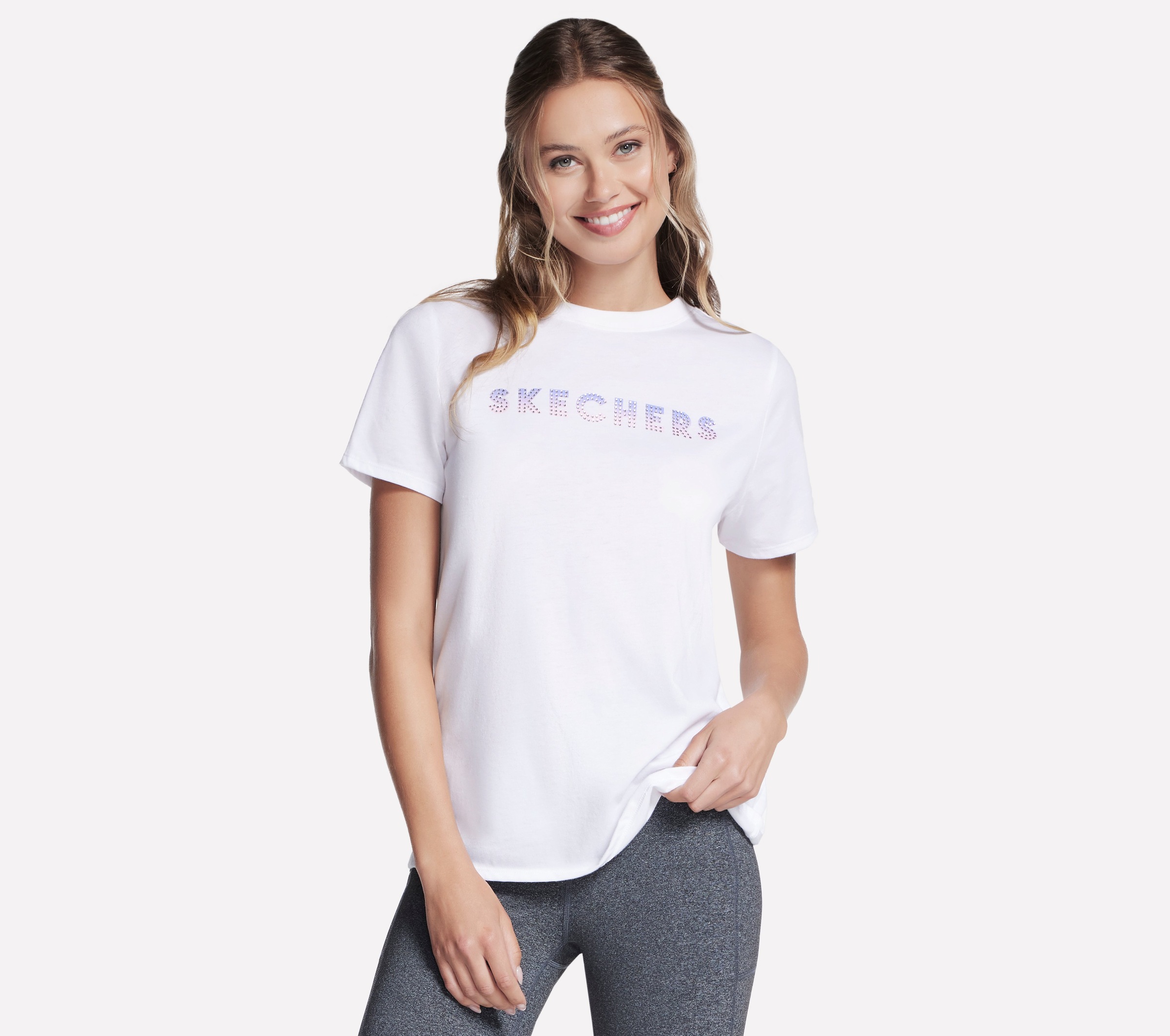 Skechers T-Shirt klassischer Schnitt, atmungsaktives Jersey-Gewebe