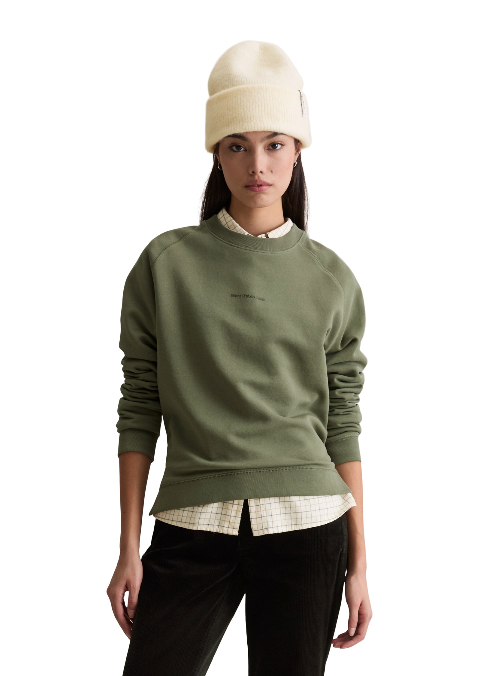 Marc O'Polo DENIM Sweatshirt, Rückenteil dezent länger, kleine Seitenschlitze, relaxed fit