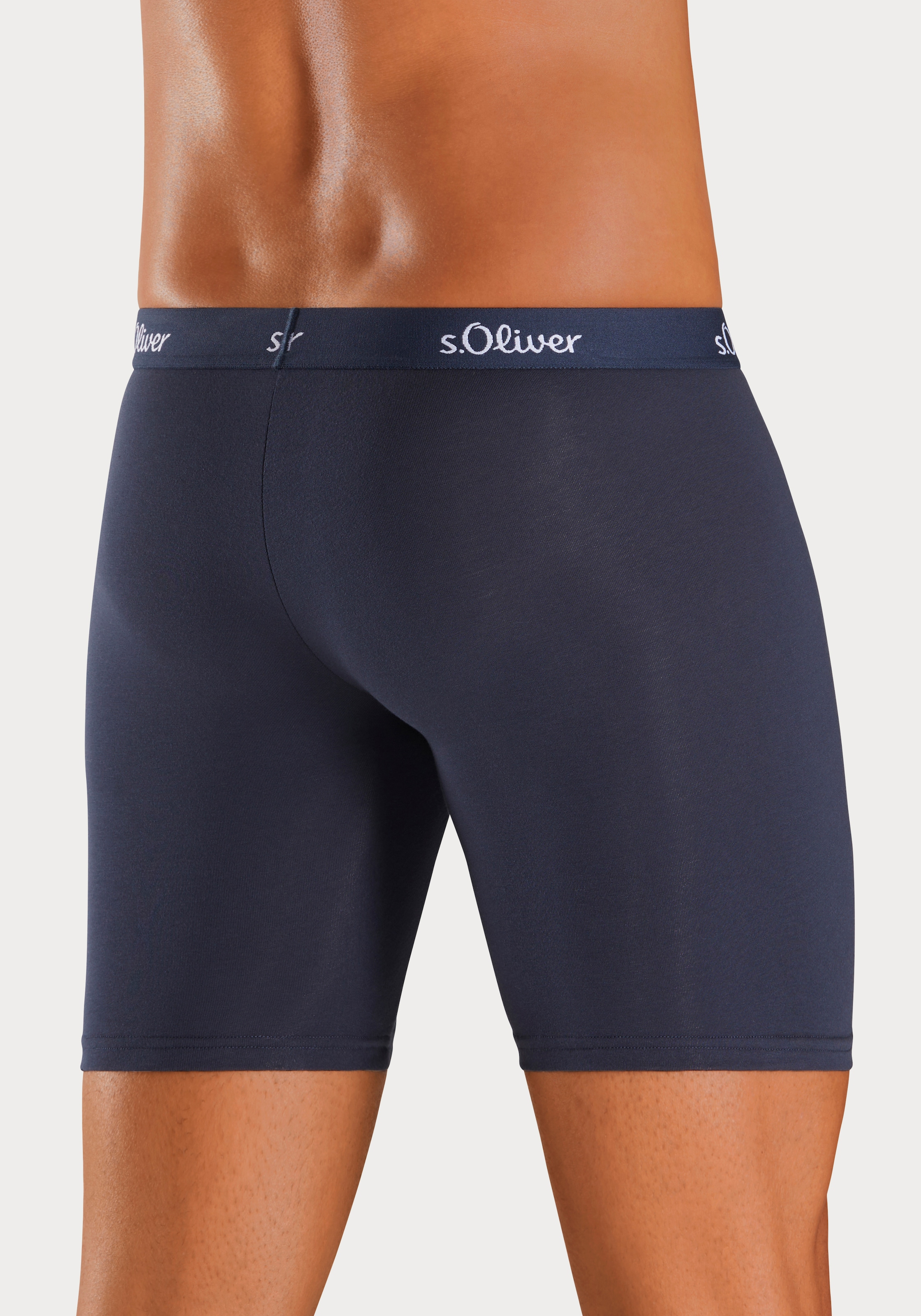 s.Oliver Langer Boxer »Boxershorts für Herren«, (Packung, 3 St.), mit längerem Bein