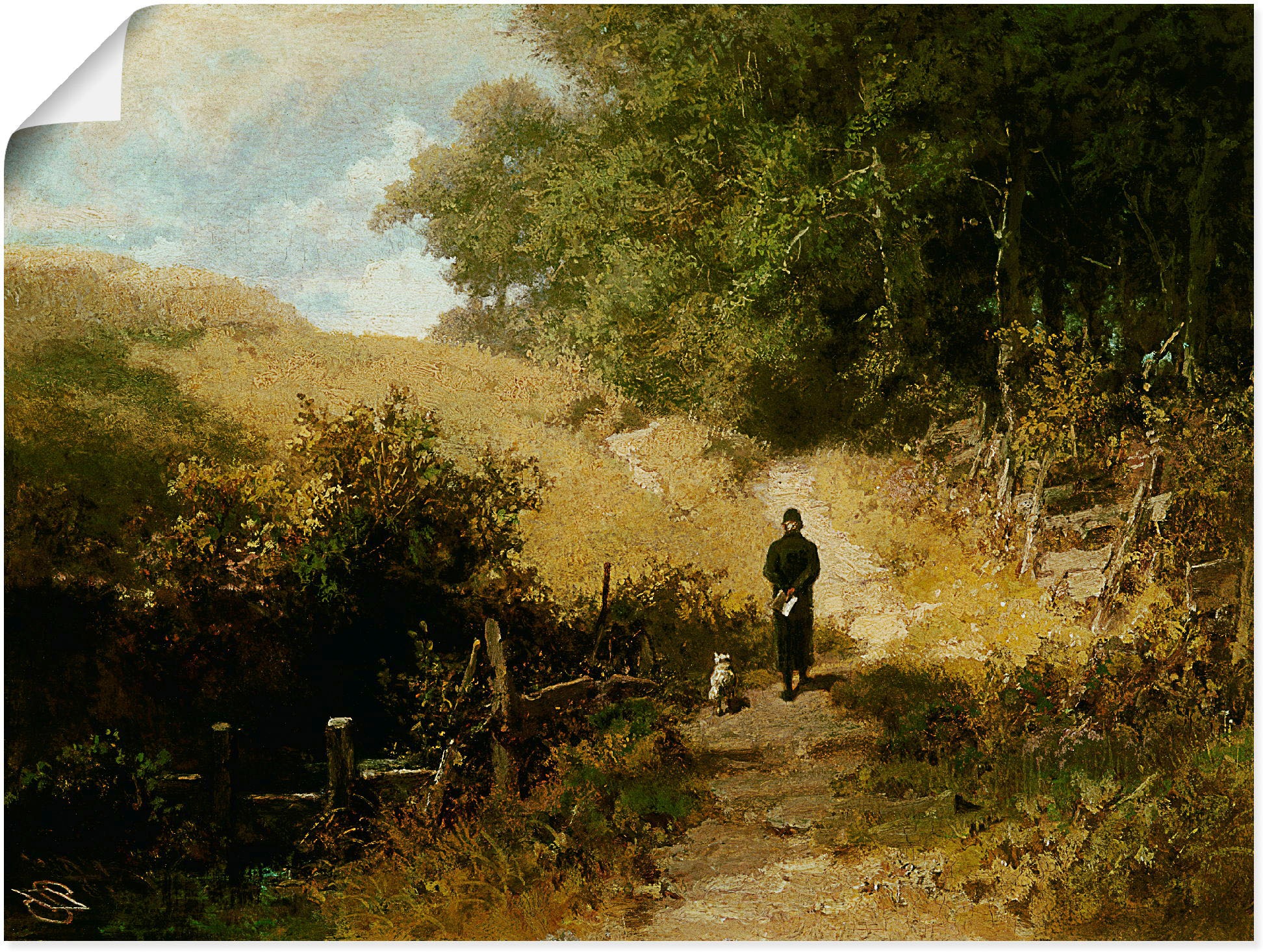 Artland Wandbild »Dorfpfarrer/Schulmeisters Spaziergang«, Mann, (1 St ...