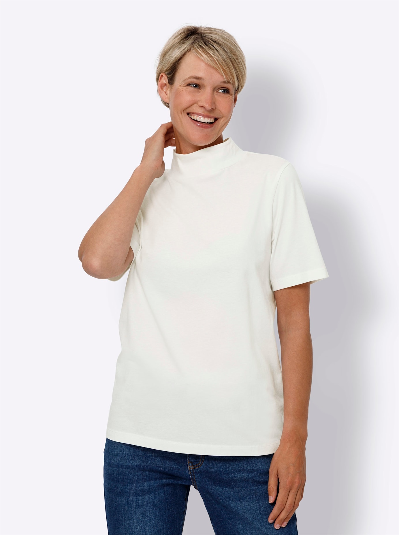 Classic Basics Stehkragenshirt »Kurzarm-Shirt« 1 Stk.