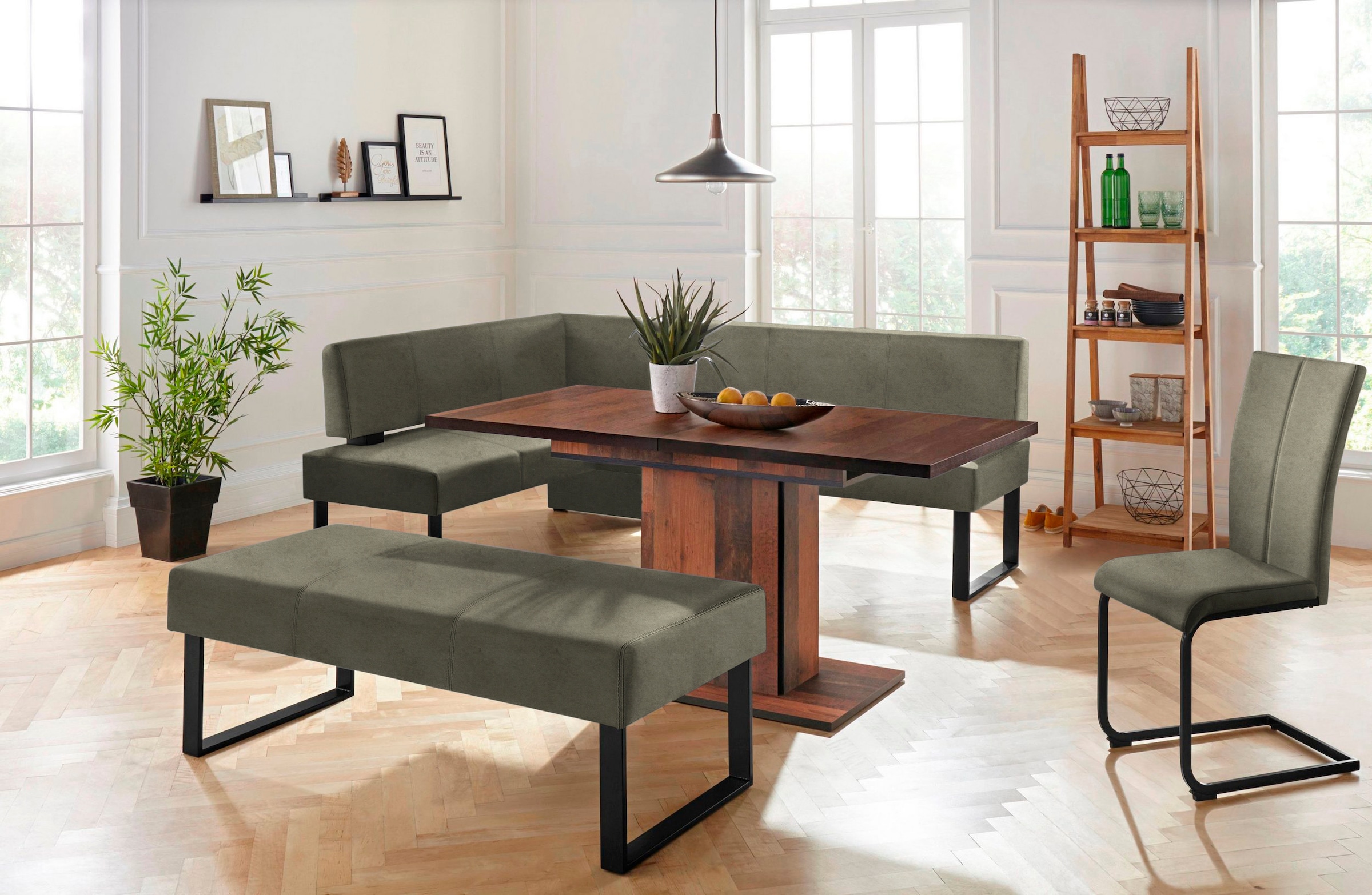 Home affaire Sitzbank »Oliver«, Breite 140cm, mit Metallgestell