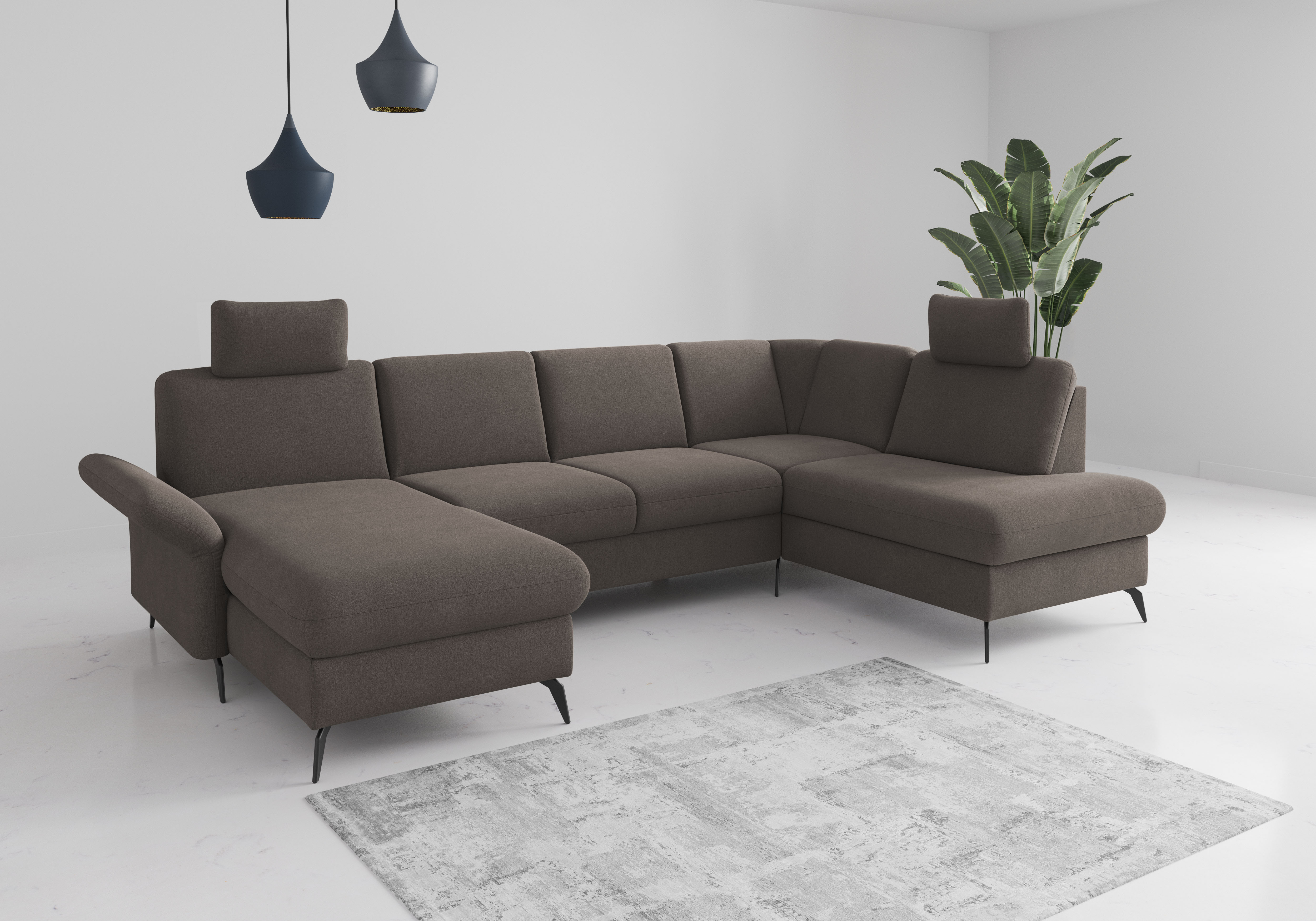 GOODproduct Wohnlandschaft "Rochelle" wahlweise mit Schlaffunktion, Bettkasten und Armteilverstellung