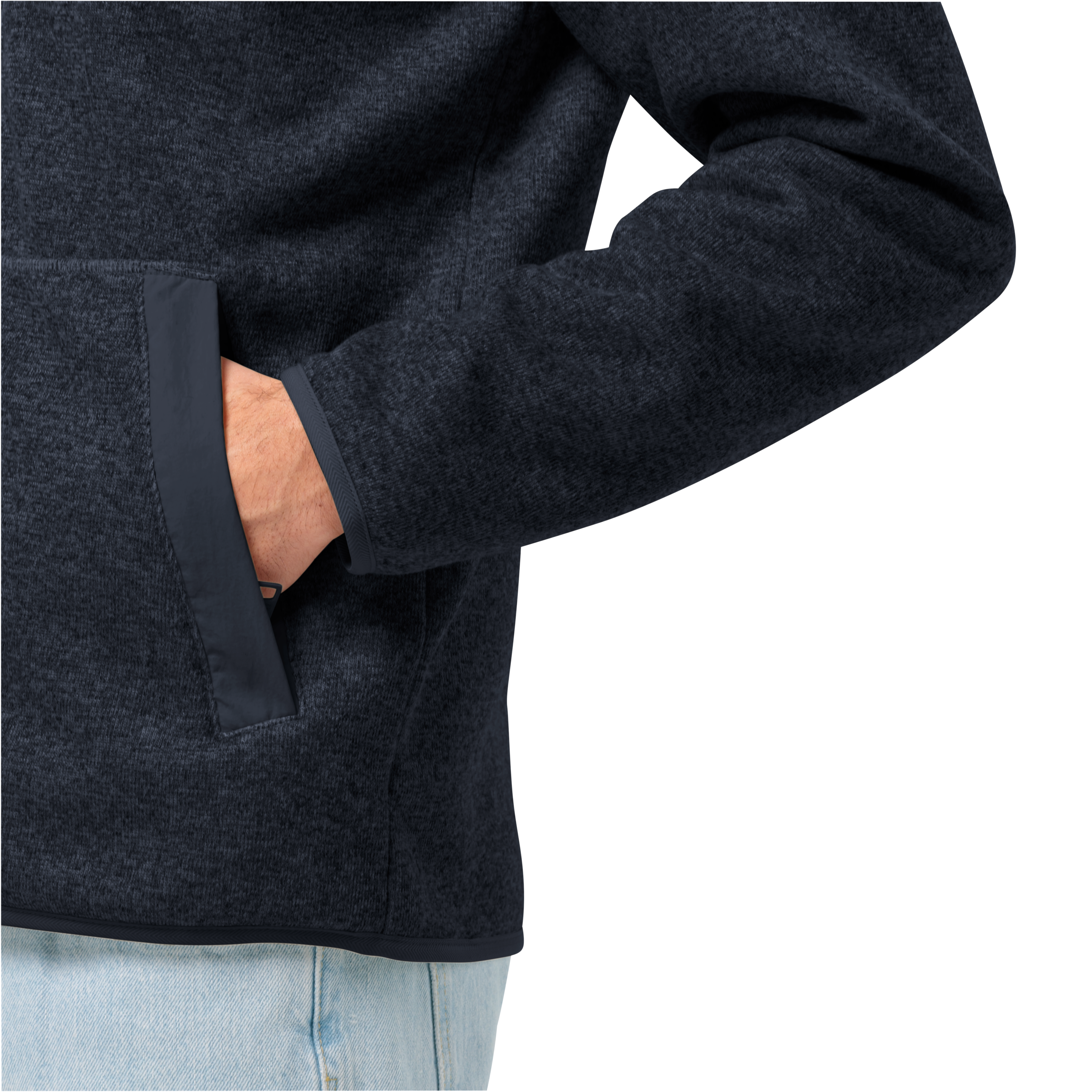 Jack Wolfskin Fleecejacke »TANNENSPUR HOODED JKT M«, mit Kapuze, Wärmend, winddicht, Übergangsjacke