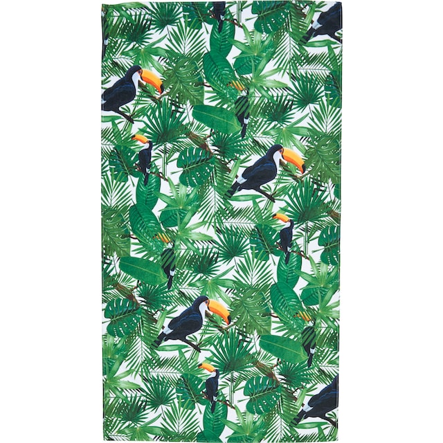 ❤ done.® Strandtuch »Tukan«, (1 St.), mit Motiv mit Reisverschluss-Tasche  für Wertgegenstände entdecken im Jelmoli-Online Shop