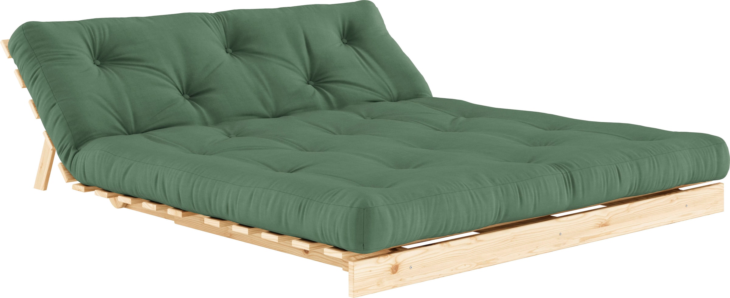 Karup Design Schlafsofa »Roots 160«, (2 St.), Mit Holzstruktur, inkl. Futonmatratze, Liegefläche 160x200 cm