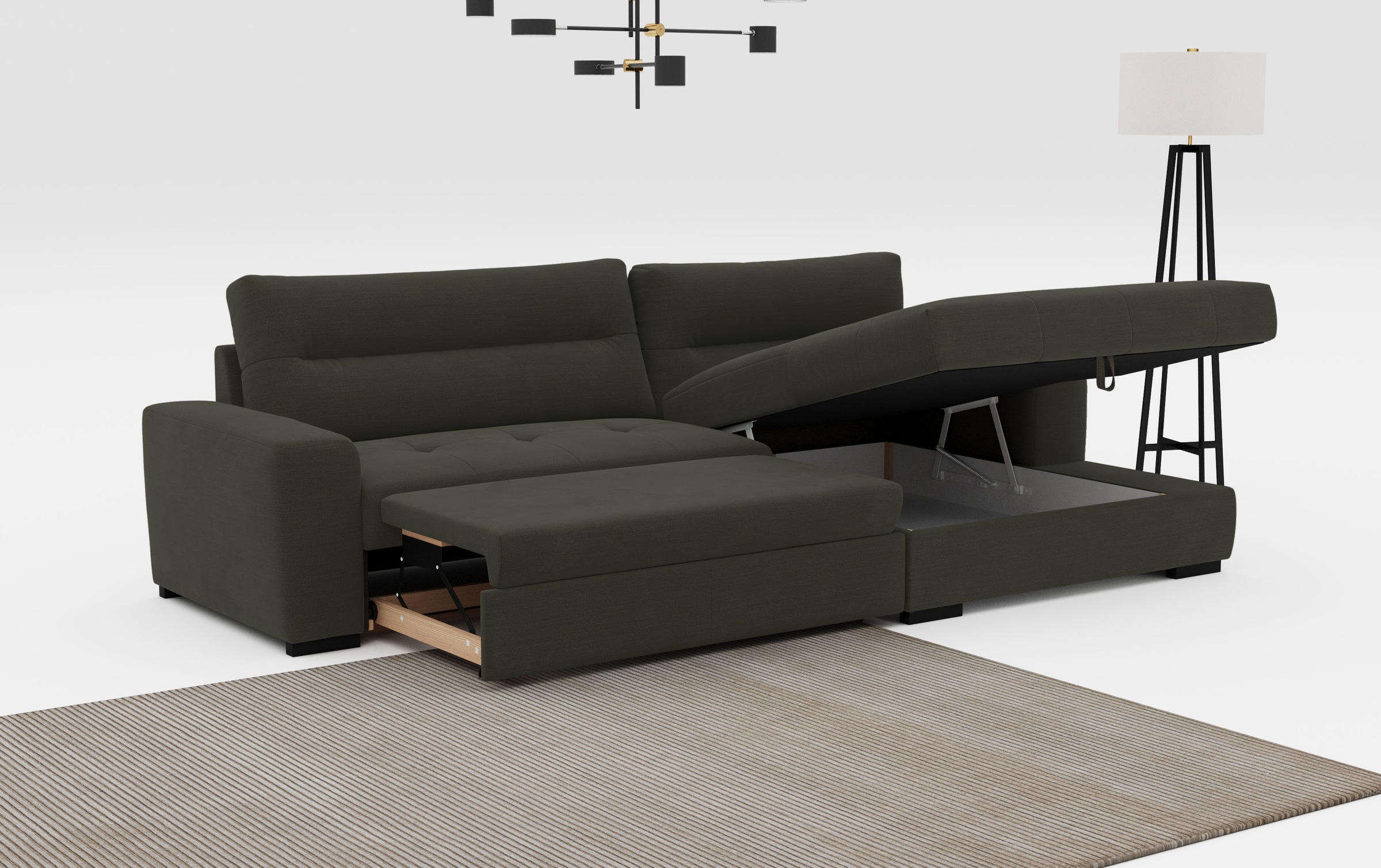 COTTA Ecksofa »Cappa L-Form«, wahlweise mit Bettfunktion & Bettkasten