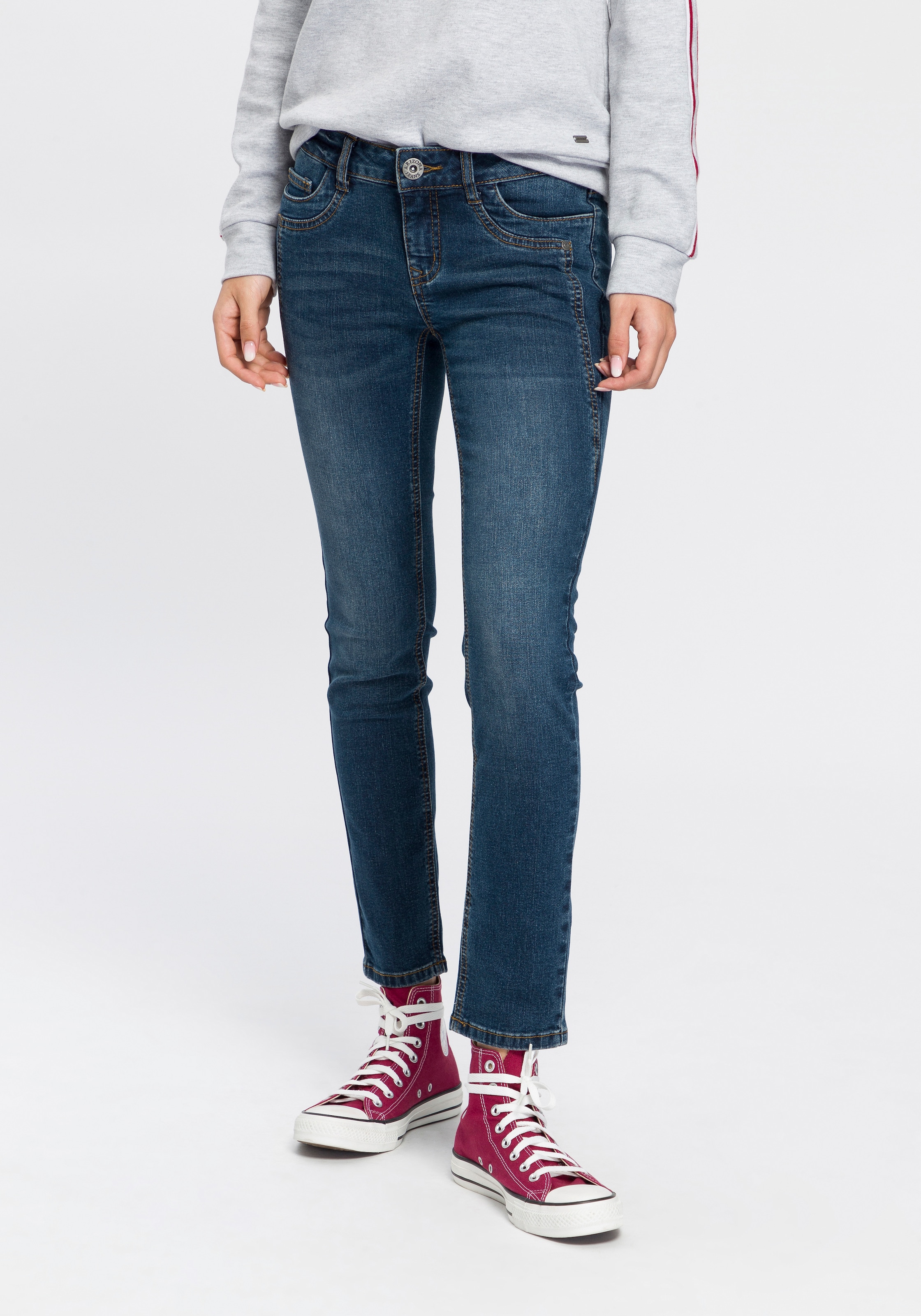 Schweiz Arizona Jelmoli-Versand 7/8-Jeans »mit bestellen online Keileinsätzen«, Low bei Waist