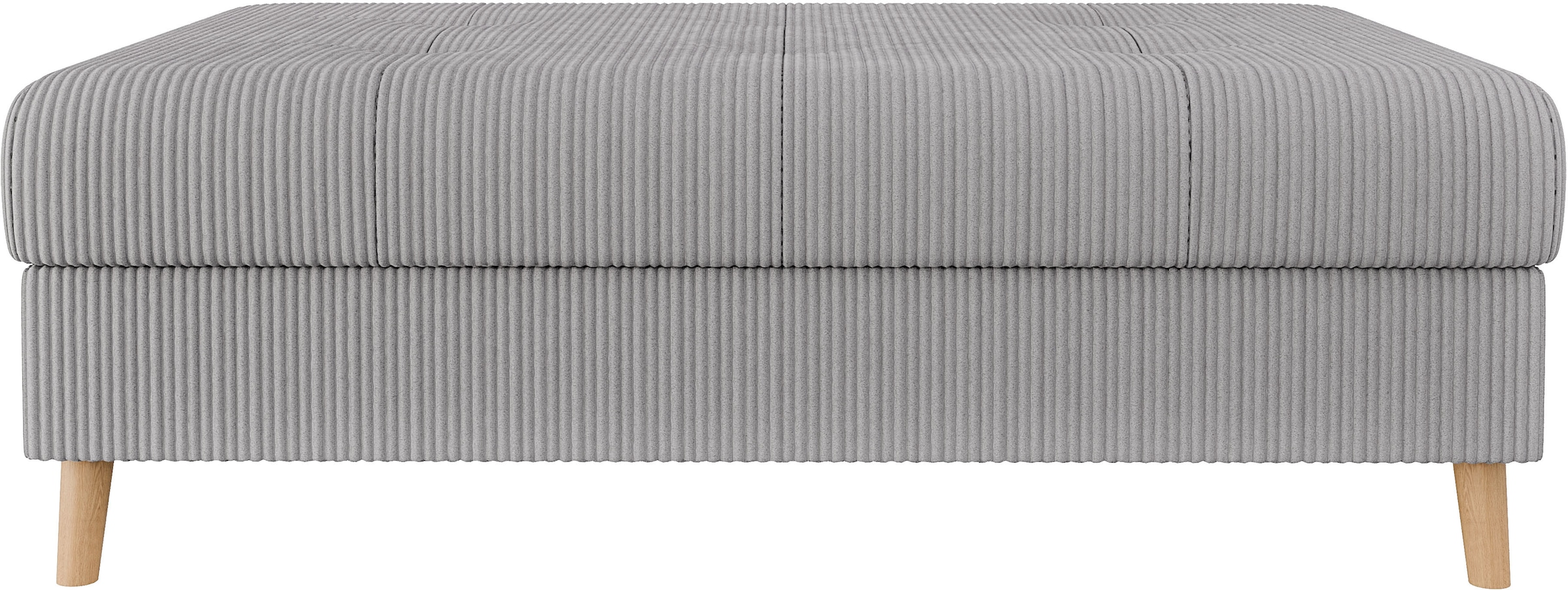 Home affaire Polsterhocker »CHARRE XXL, Steppung im Sitzbereich, Masse: B/T/H: 118/73/40 cm«, passend zur Serie CHARRE, auch in Cord und Bouclé