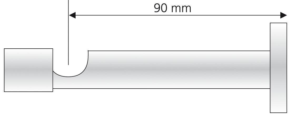 Liedeco Träger, (1 St.), mit Schraubkappe für Gardinenstangen Ø 16 mm