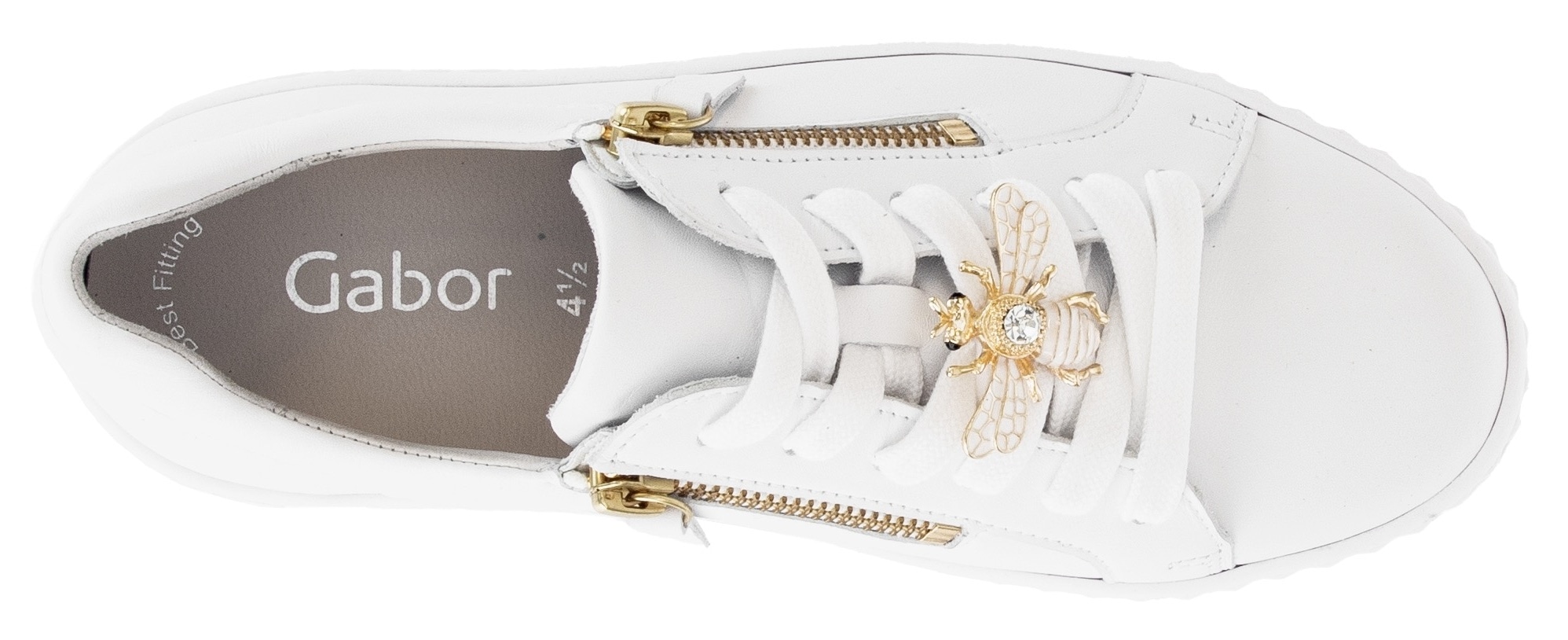 Gabor Plateausneaker, Freizeitschuh, Halbschuh, Schnürschuh mit modischem Schmuckelement