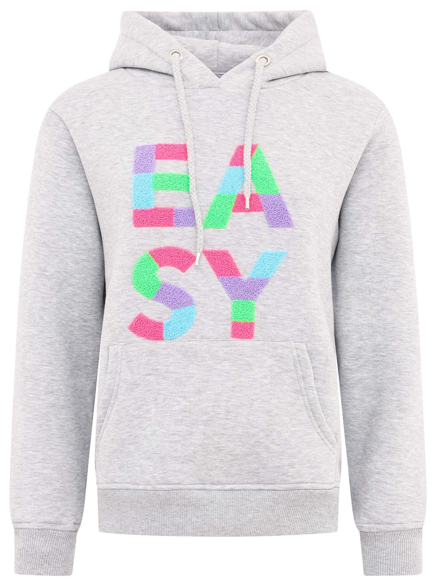 Zwillingsherz Hoodie »"EASY"«, mit buntem Easy Schriftzug