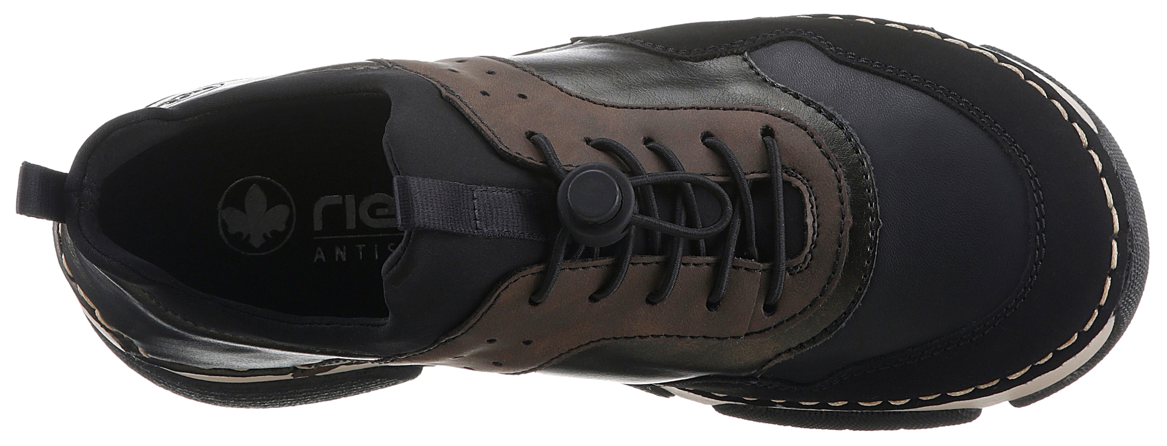 Rieker Slip-On Sneaker, Schlupfschuh, Freizeitschuh, Halbschuh mit Schnellverschluus