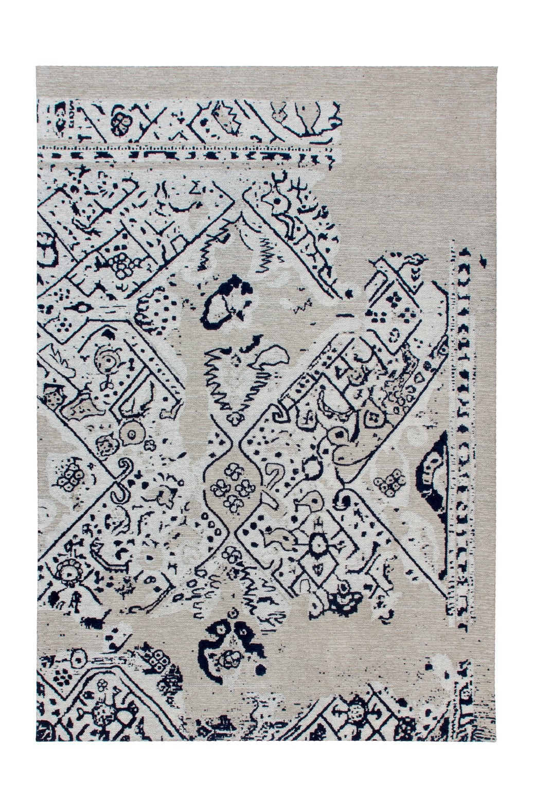 Kayoom Teppich "River 120" rechteckig 10 mm Höhe Jacquard, Retro- und Vintage-Design, Baumwollrücken