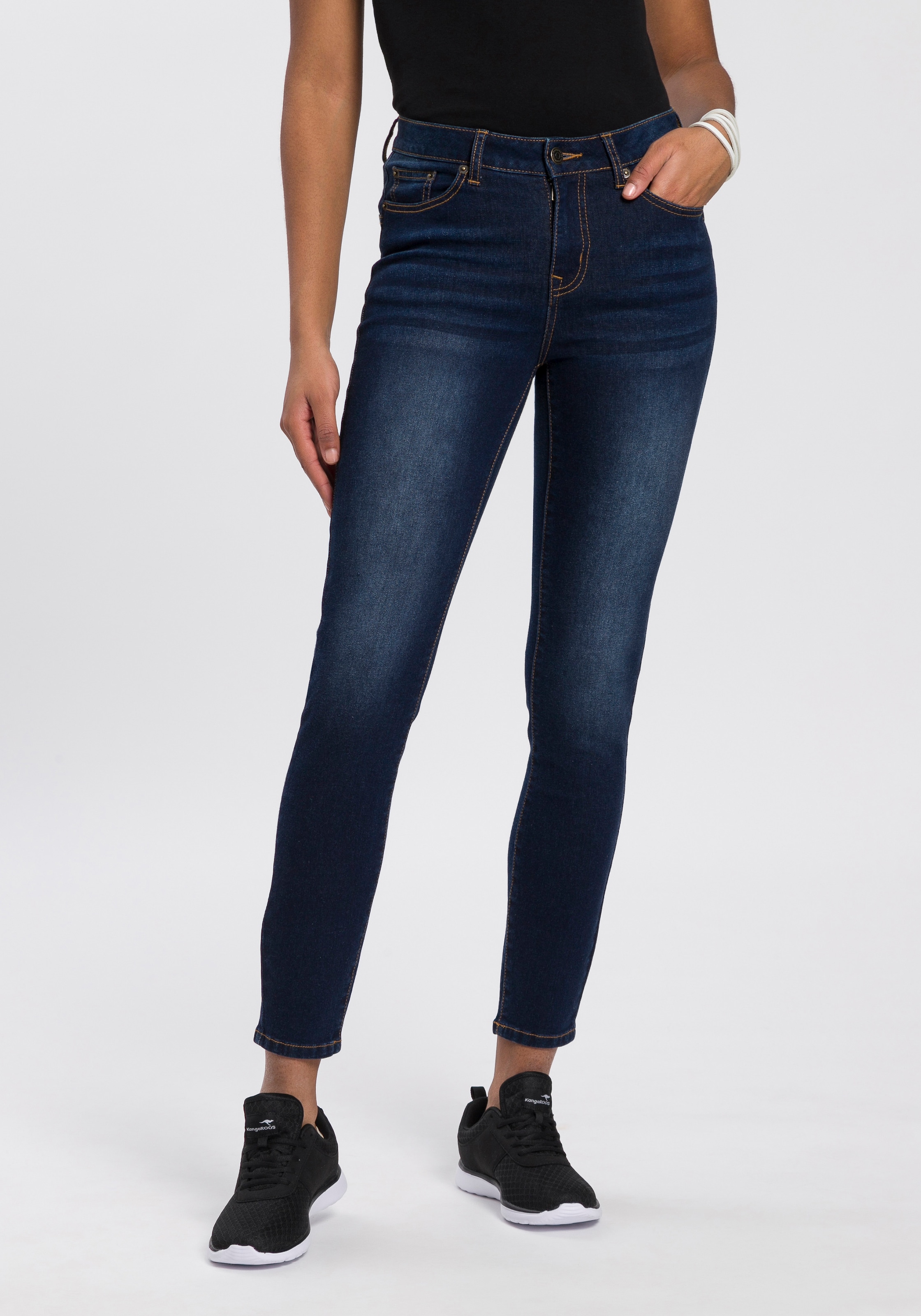 KangaROOS Slim-fit-Jeans »CROPPED HIGH WAIST SLIM FIT«, NEUE KOLLEKTION