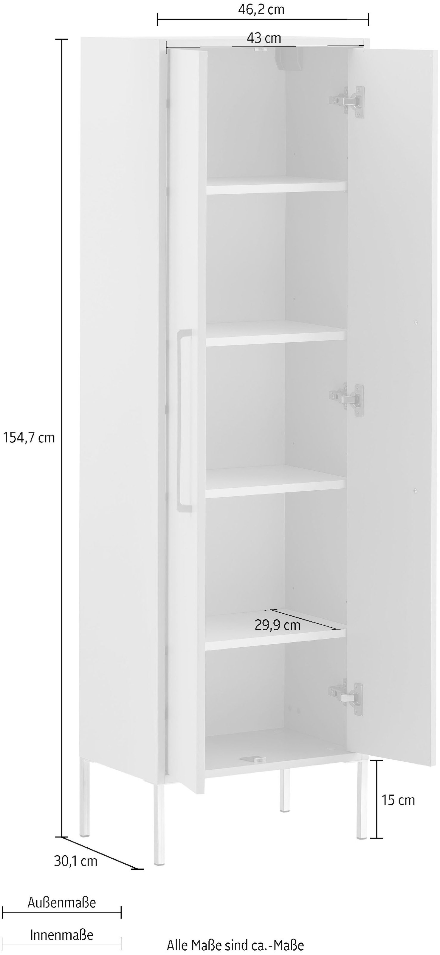 Schildmeyer Midischrank »Sarah«, Badmöbel, Breite 46,2 cm