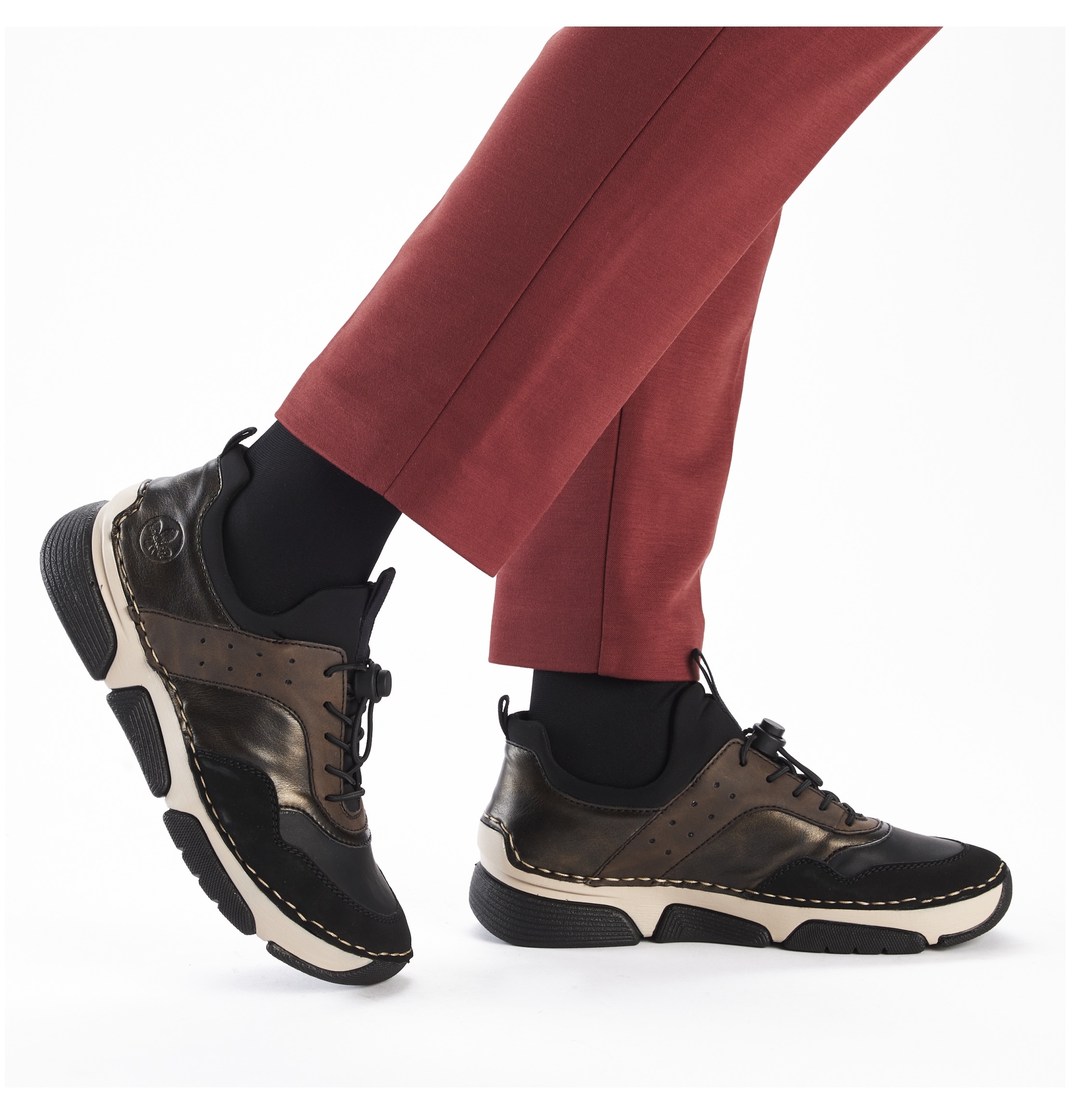 Rieker Slip-On Sneaker, Schlupfschuh, Freizeitschuh, Halbschuh mit Schnellverschluus