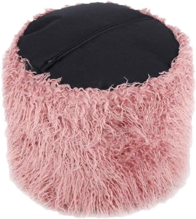 Kayoom Pouf »Fellpouf Bobtail 125, Fellhocker in zweifarbigem Design«, (1 St.), modern, dekorativ, kindersicherer Reissverschluss an der Unterseite