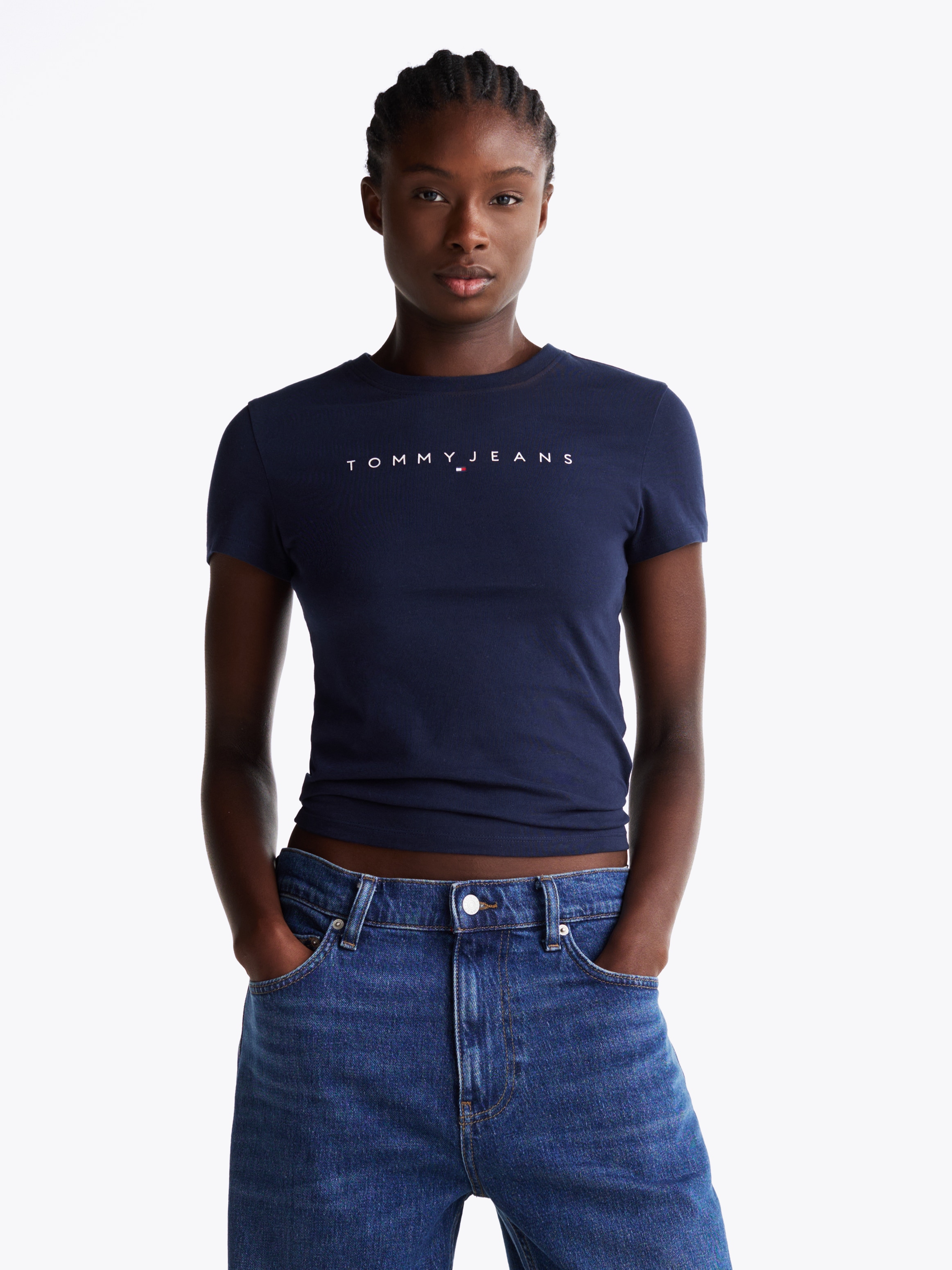 Tommy Jeans Curve T-Shirt »TJW SLIM LINEAR TEE EXT«, in Grosse Grössen