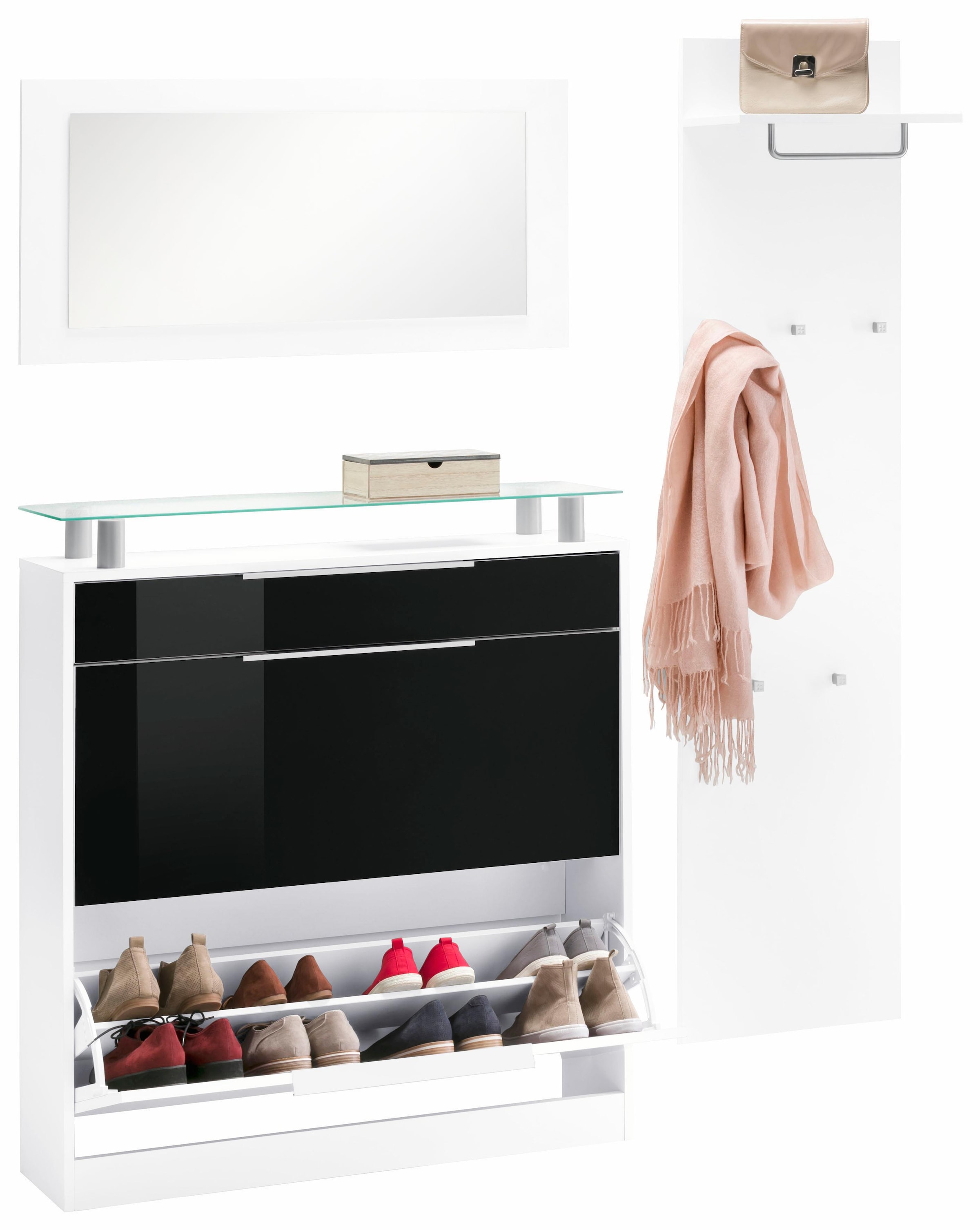 entdecken Shop ❤ Garderoben-Set (3-tlg.), »Olivia«, Möbel Jelmoli-Online im stehender borchardt Schuhschrank