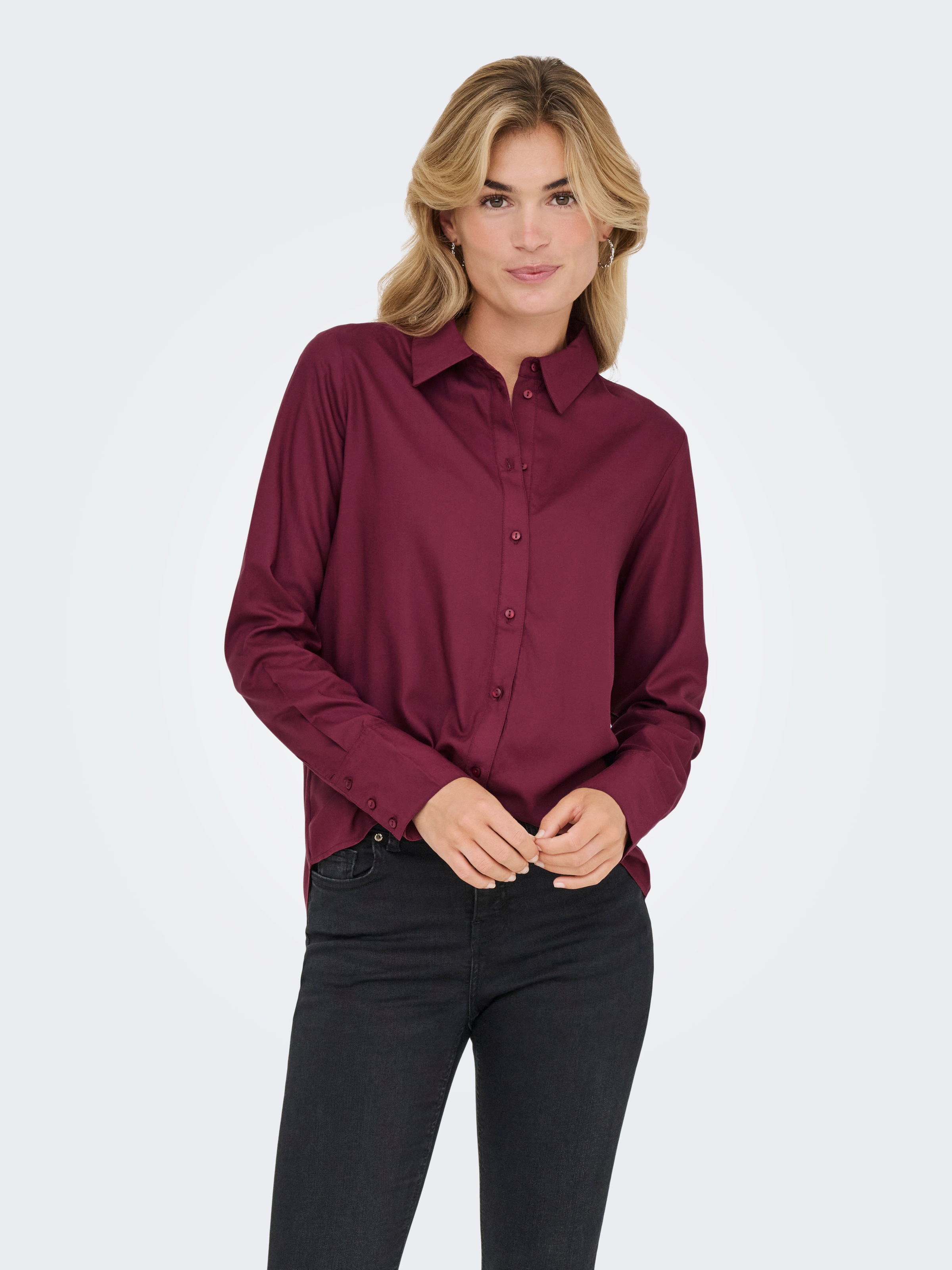 ONLY Hemdbluse »ONLBERIT LIFE L/S SHIRT WVN«