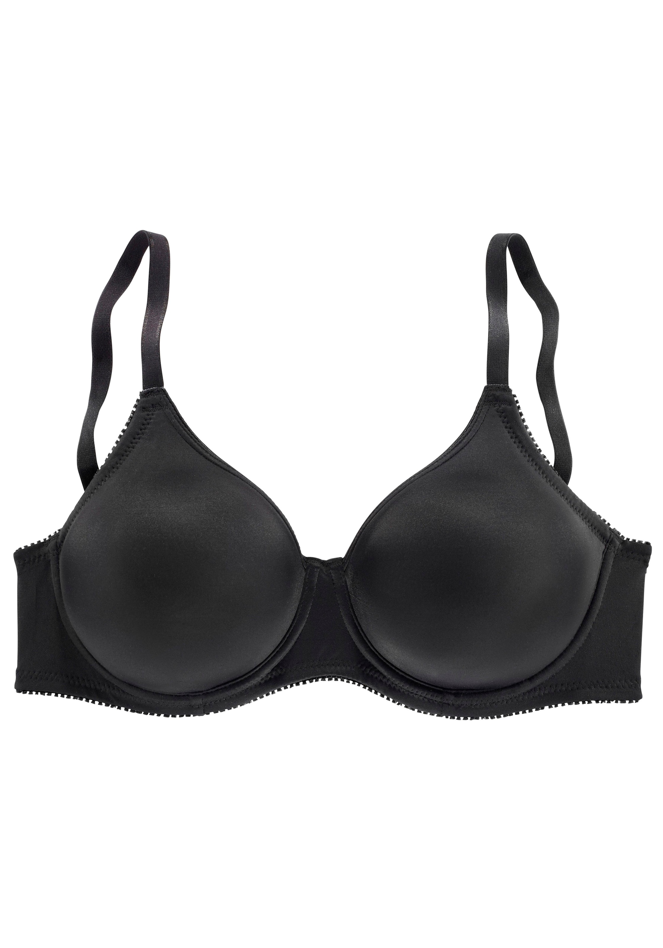 LASCANA T-Shirt-BH "perfect basic" mit Bügel, aus seidiger Microfaser, grosse Grössen, bequemer BH