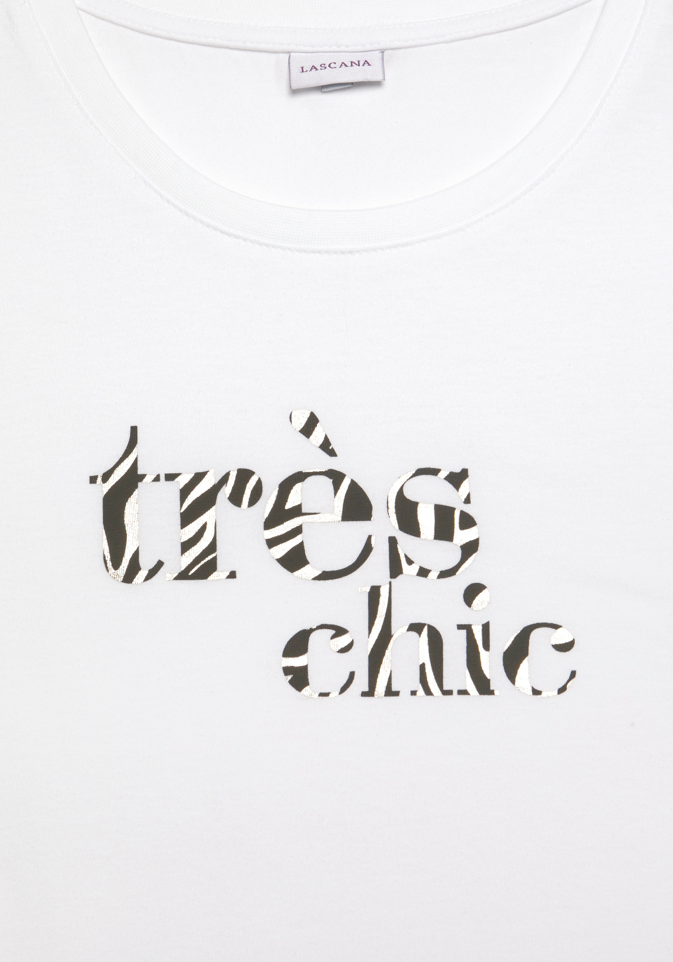 LASCANA T-Shirt, mit Print, Kurzarmshirt aus Baumwolle, casual-chic