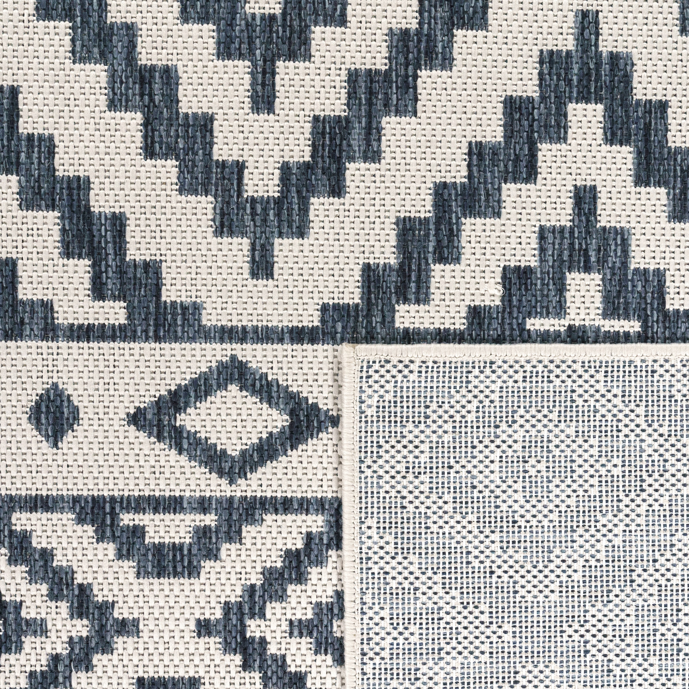 Paco Home Teppich »Coco 201«, rechteckig, 4 mm Höhe, Flachgewebe, Rauten Design, In- und Outdoor geeignet, Wohnzimmer