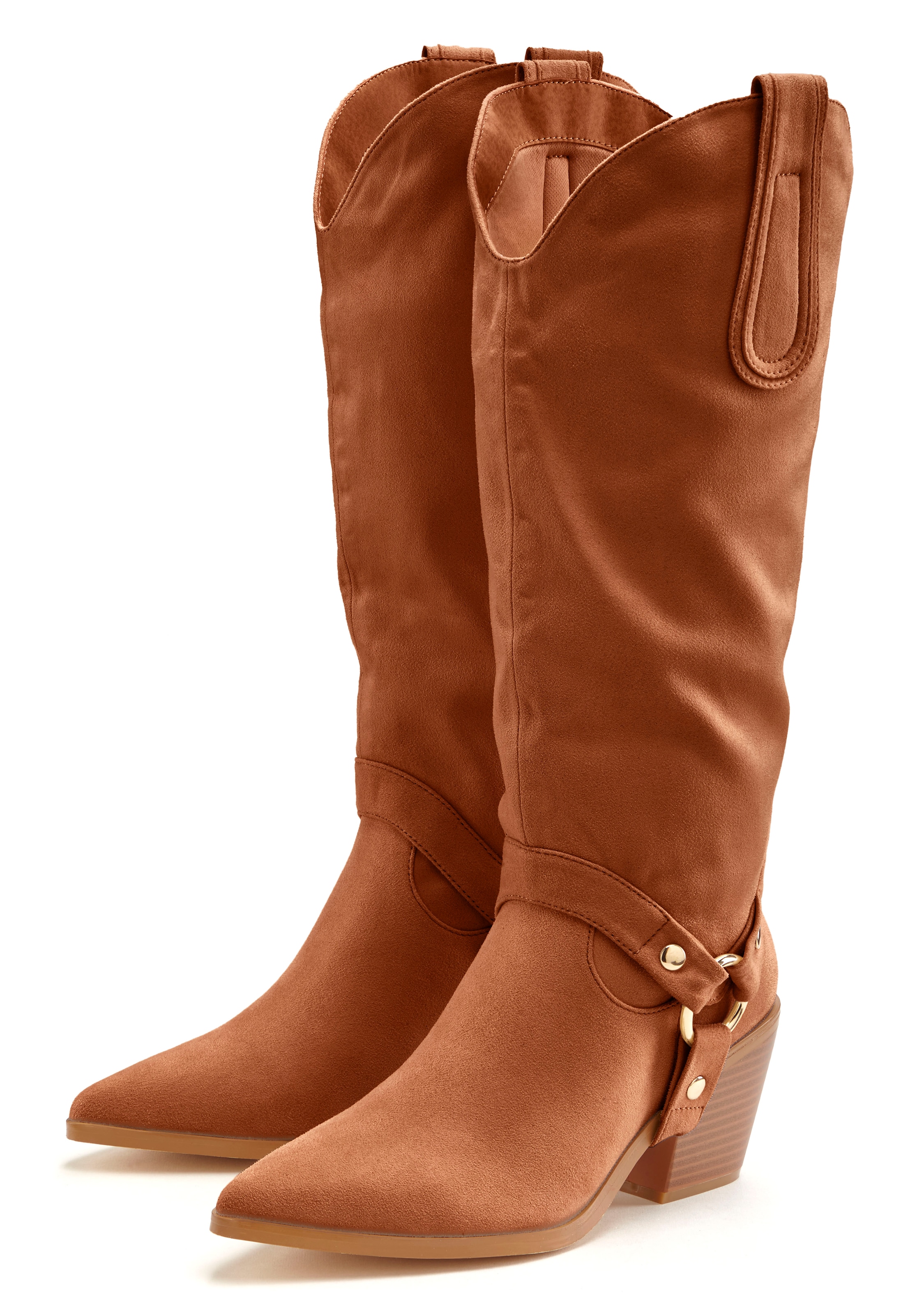 Stiefelette, Cowboy Stiefel,Slouchy Boots mit abnehmbarem Schaft,Boots VEGAN