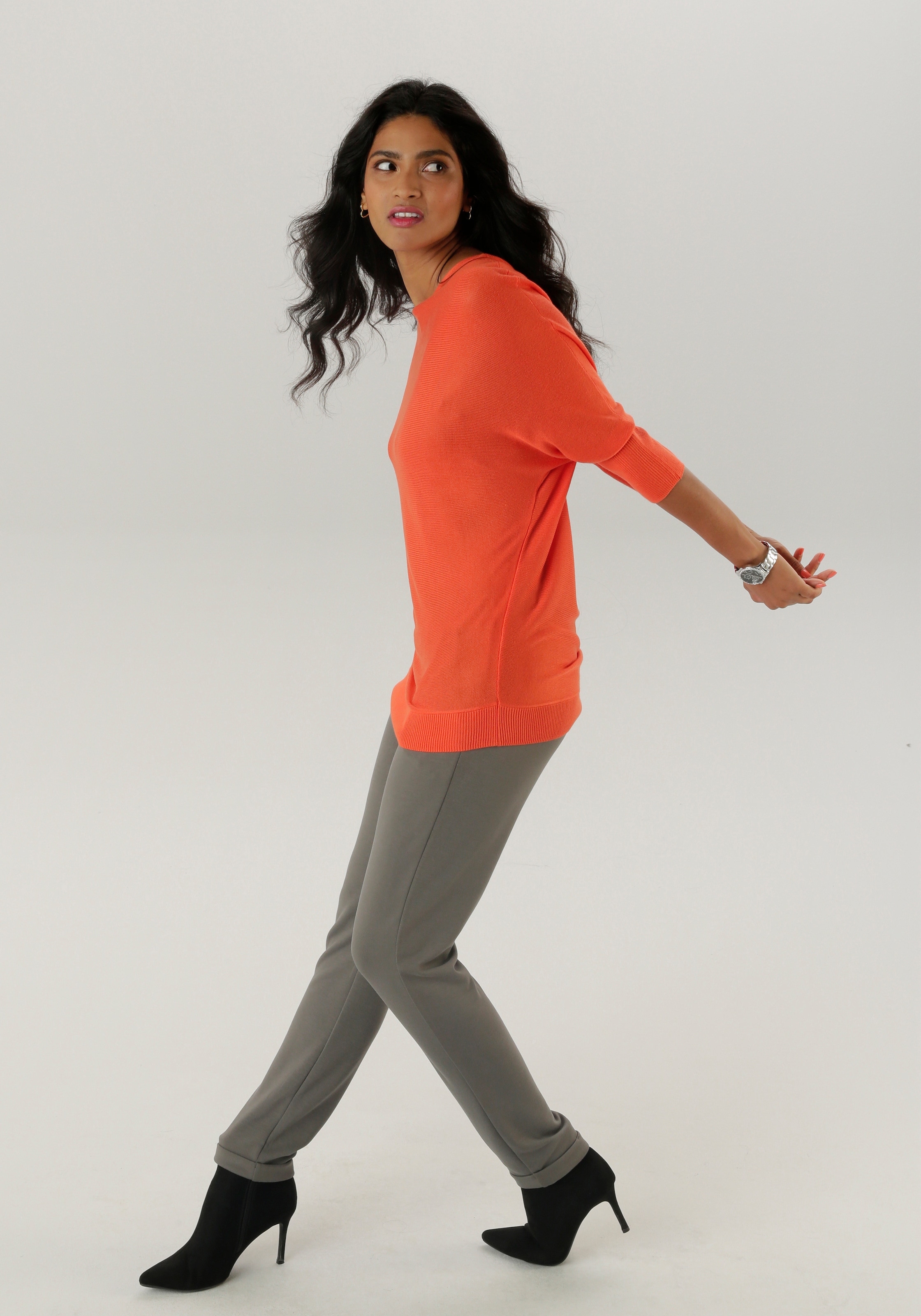 Aniston SELECTED Strickpullover, mit U-Boot-Ausschnitt