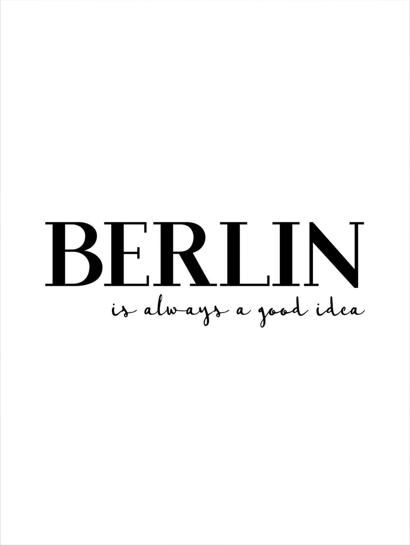 Wall-Art Poster »Berlin is always a good idea«, (Set, 2 St.), mit Rahmen,  Poster, Wandbild, Bild, Wandposter online shoppen | Jelmoli-Versand