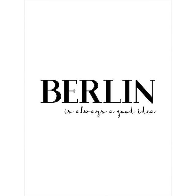 Wall-Art Poster »Berlin is always a good idea«, (Set, 2 St.), mit Rahmen,  Poster, Wandbild, Bild, Wandposter online shoppen | Jelmoli-Versand