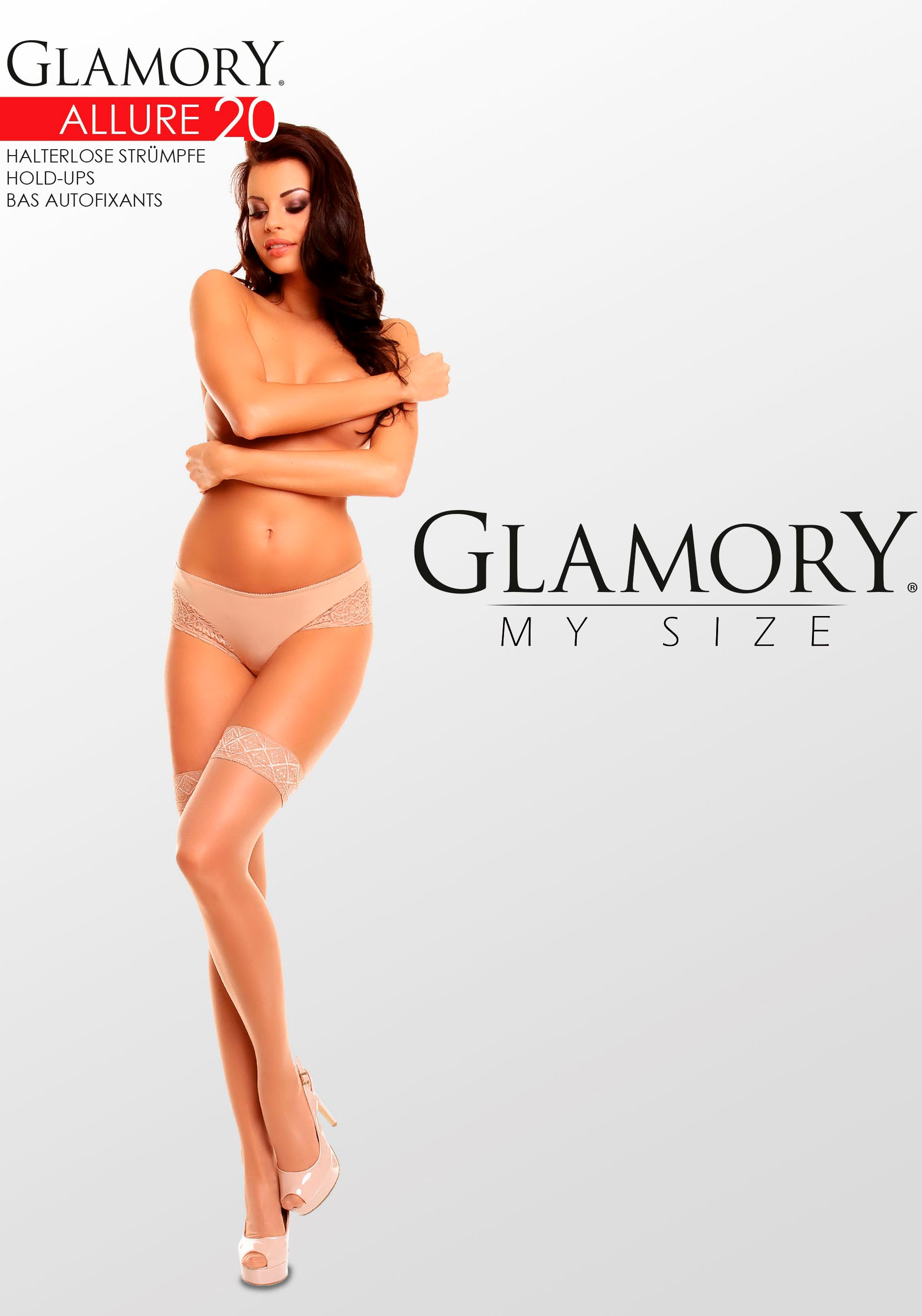 GLAMORY Halterlose Strümpfe, bis Grösse 60/62, Plus Size