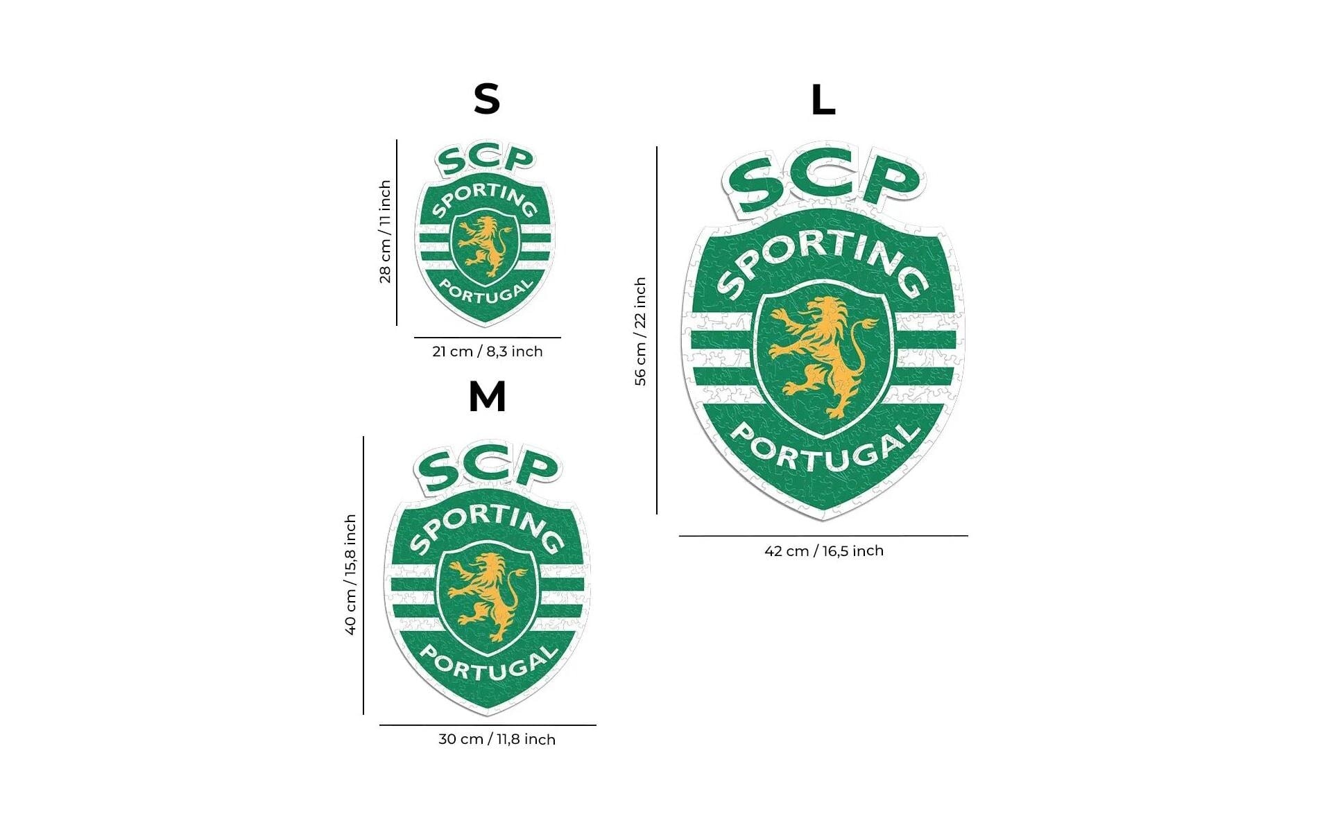 Puzzle »Iconic Sporting CP – Logo«, Holzart: Birke (Herkunftsland: China)