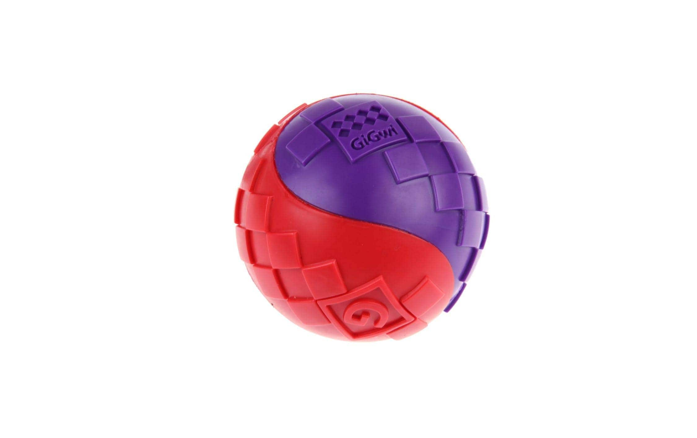 GiGwi Tier-Beschäftigungsspielzeug »Ball Squeaker, Blau/Orange und Rot/Violett«, Kunststoff