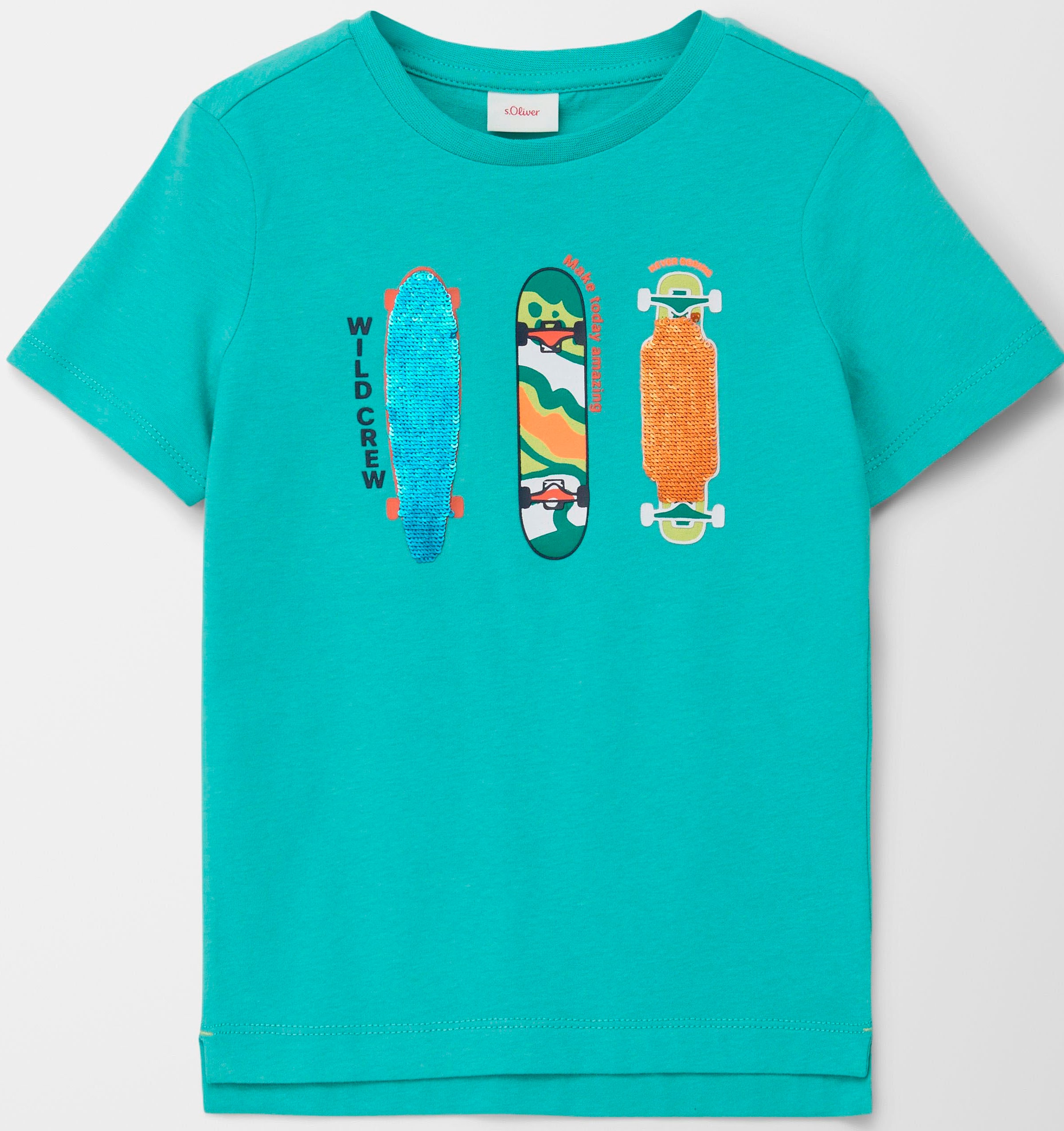 s.Oliver Junior Print-Shirt, mit Wendepailletten online kaufen |  Jelmoli-Versand