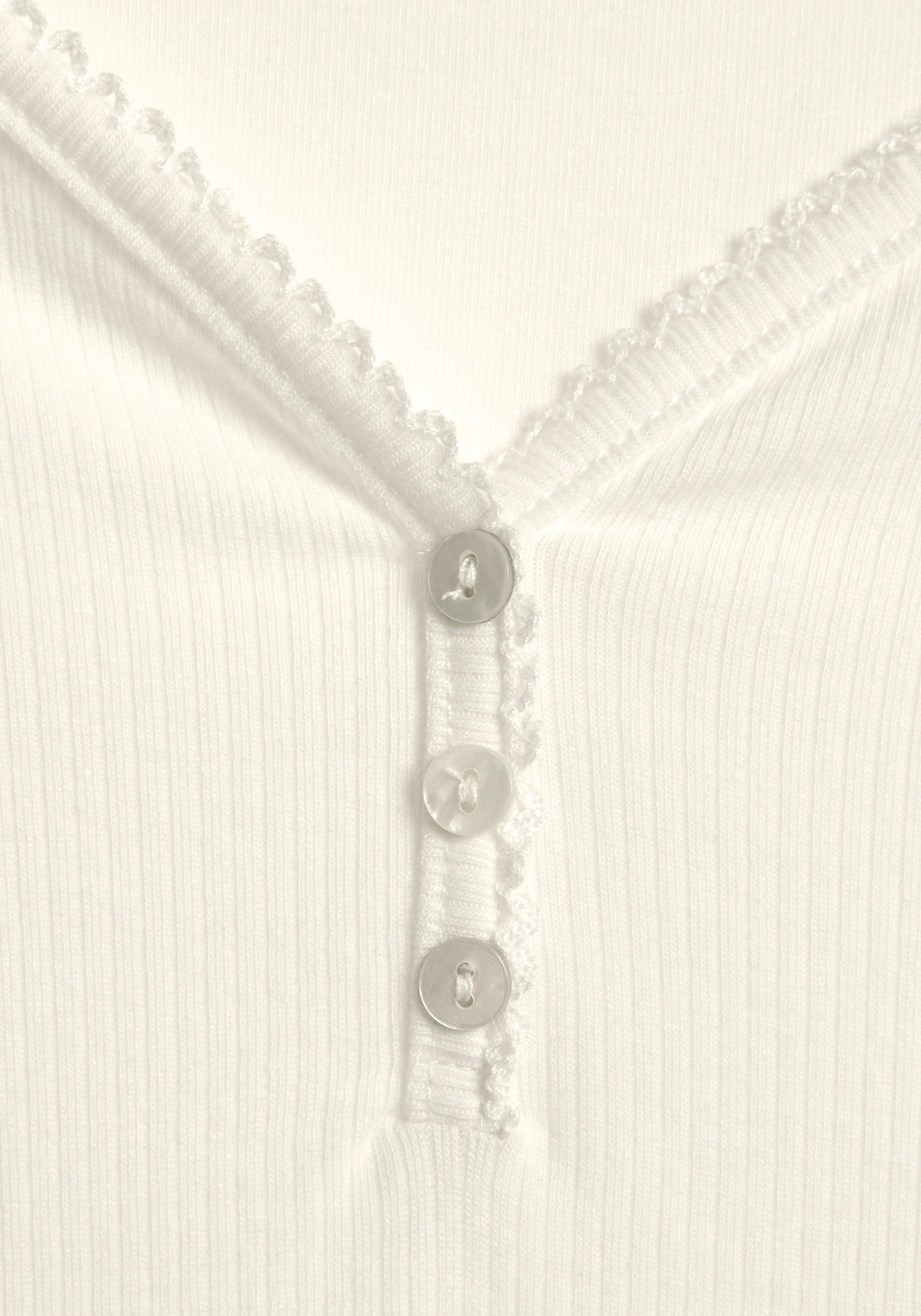 LASCANA Pyjamaoberteil, aus Rippstrick