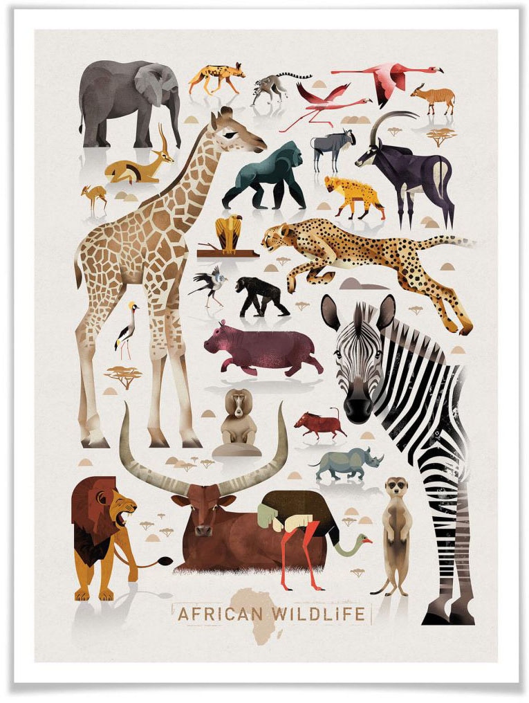 Wall-Art Poster »Africa«, Afrika, (1 Bild, | Wandposter online St.), Wandbild, kaufen Poster, Jelmoli-Versand