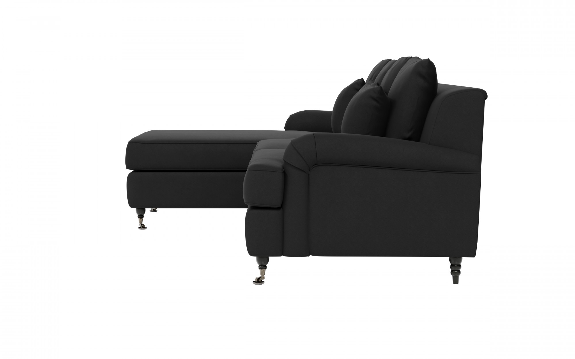 Guido Maria Kretschmer Home&Living Ecksofa »NORIN L-Form«, zwei Fussarten: vorne - Rollen, hinten - Holzfüsse