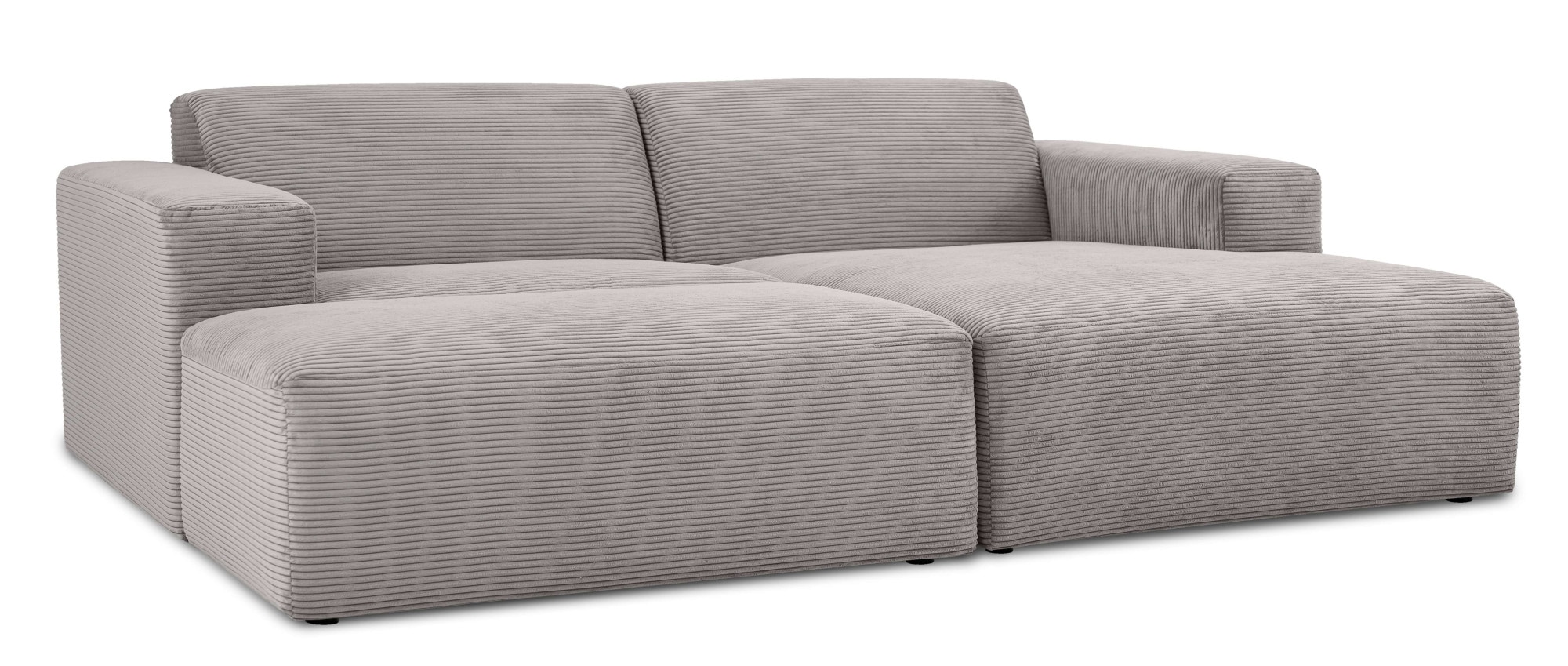 INOSIGN Ecksofa »Koa,228cm, L-Form, Modulsofa, Webstoff, Cord, Struktur«, Designsofa, Set, Hocker inklusive, weicher Lounge-Sitzkomfort