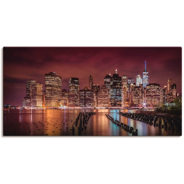 Artland Wandbild »New York City Impression bei Nacht«, Amerika, (1 St.),  als Alubild, Leinwandbild, Wandaufkleber oder Poster in versch. Grössen  online kaufen | Jelmoli-Versand