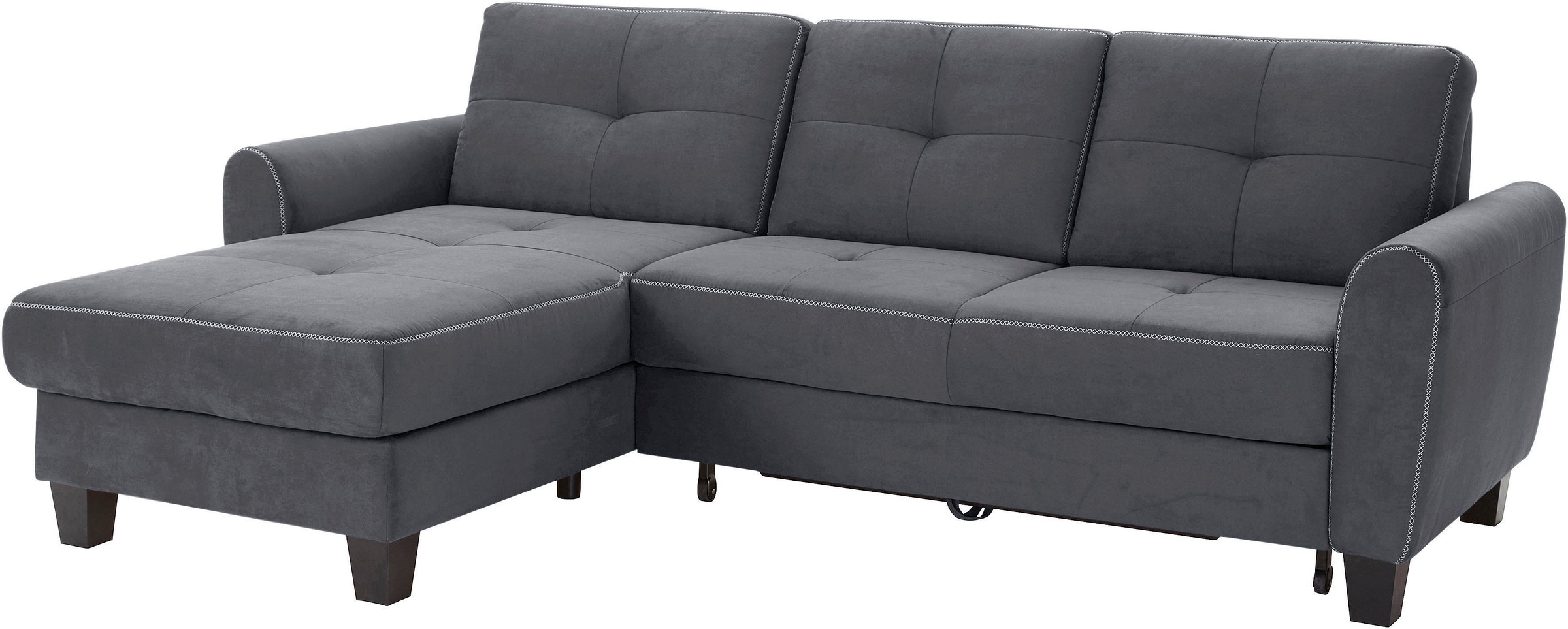 sit&more Ecksofa »Varese L-Form«, mit Federkern, wahlweise mit Bettfunktion und Stauraum
