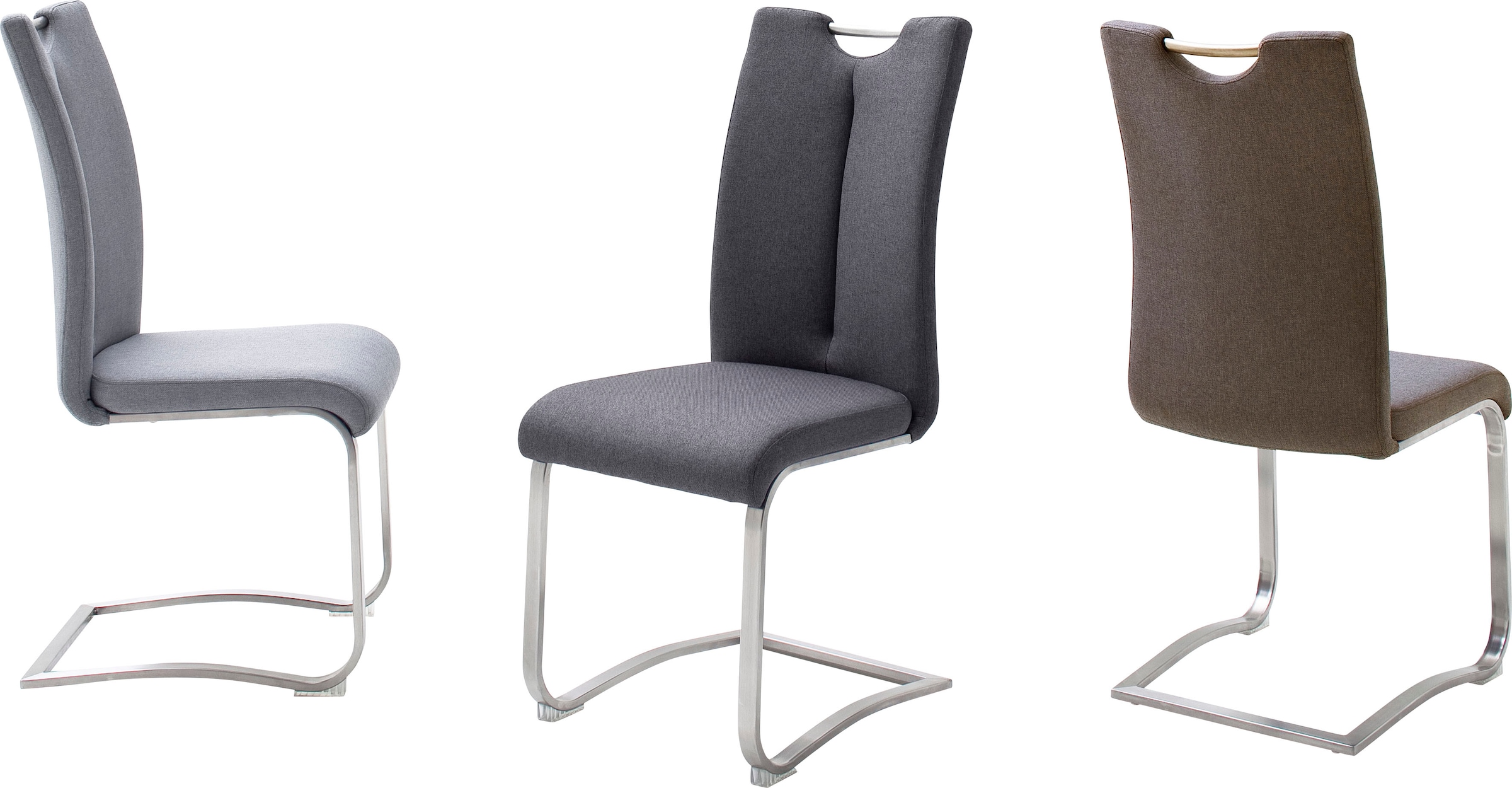 MCA furniture Freischwinger »Artos XL«, (Set), 2 St., 2-er Set, Stuhl mit Griffloch, belastbarkeit bis 140 kg