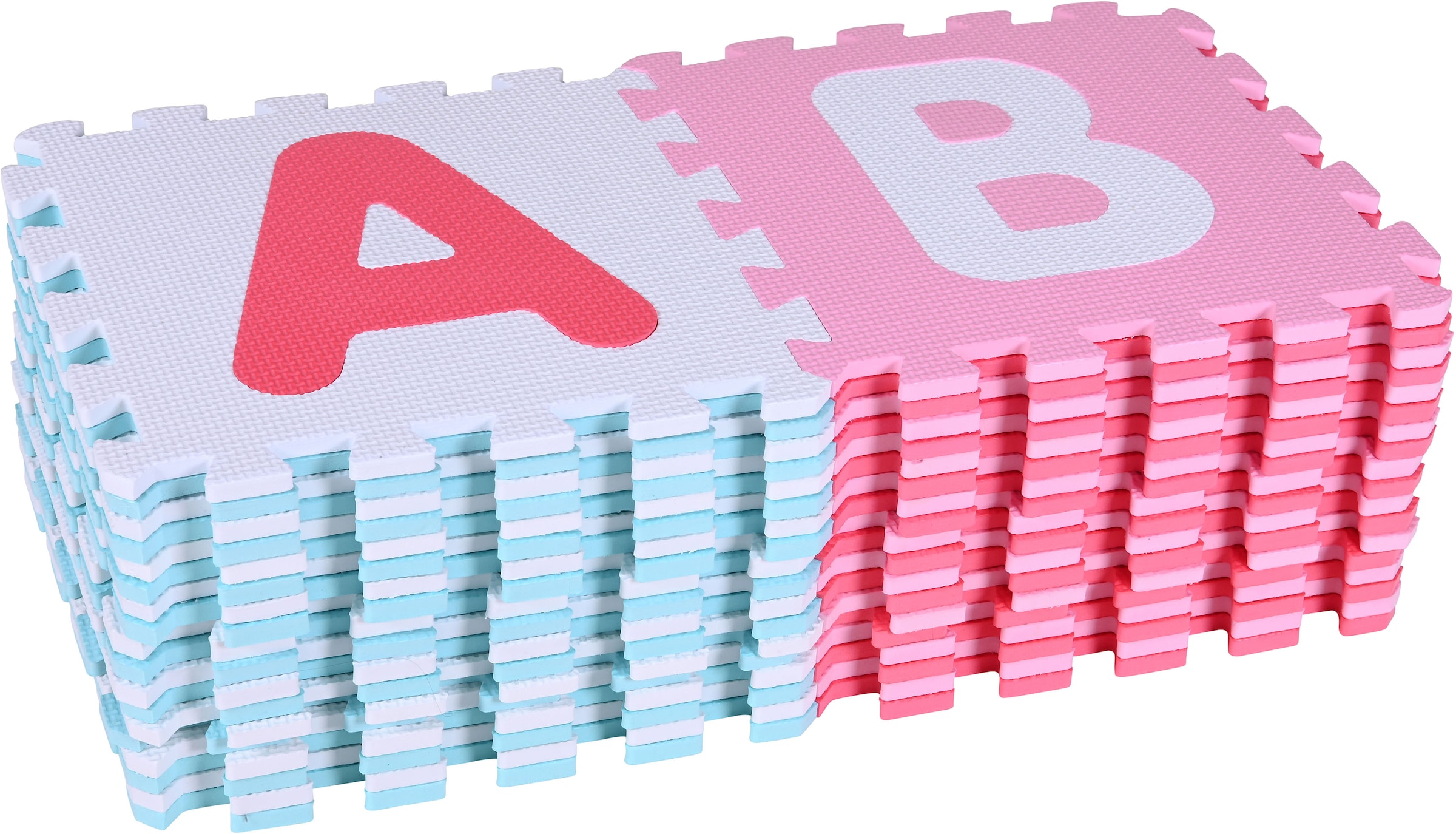 Knorrtoys® Puzzle »Alphabet + Zahlen, Pink-rosa«, Puzzlematte, Bodenpuzzle