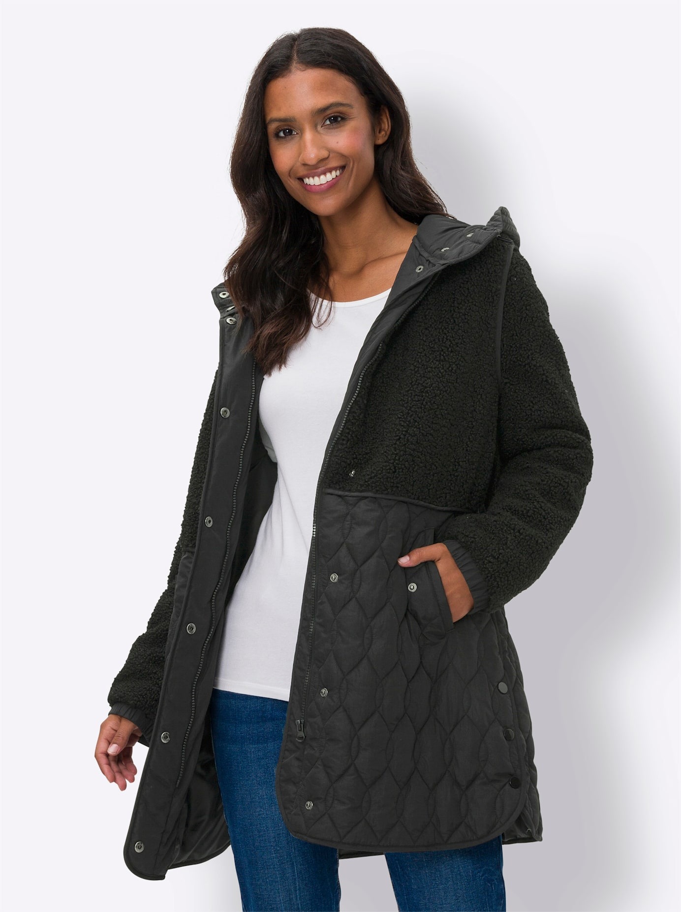 heine Langjacke mit Kapuze