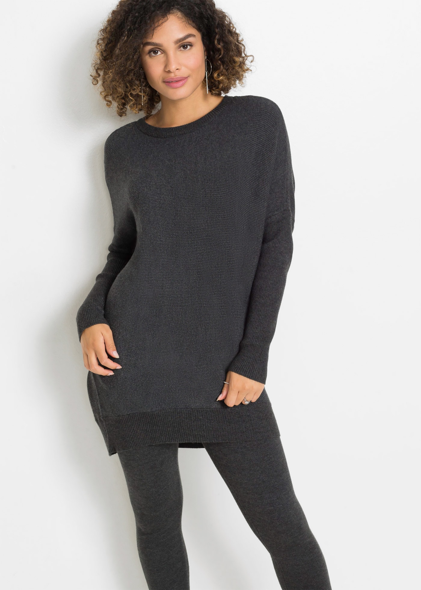 bonprix Longpullover Long-Pullover aus Viskose-Mix