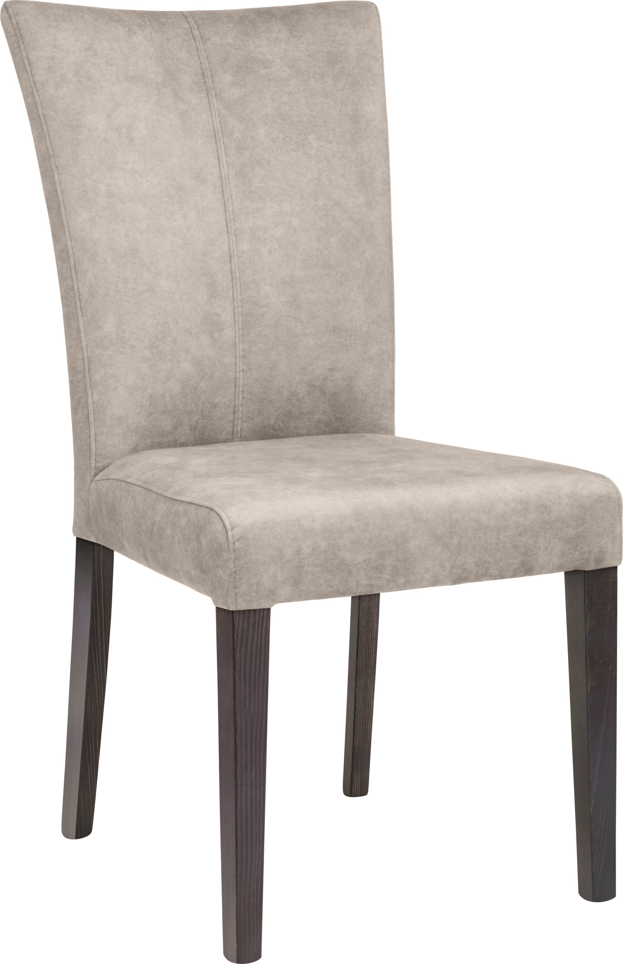 Home affaire 4-Fussstuhl »Aspen«, (Set), 2 St., Samtvelours, Beine aus massiver Buche, wengefarben lackiert