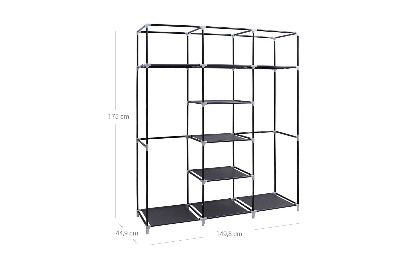 SONGMICS Regal »150 cm x 175 cm, Schwarz«