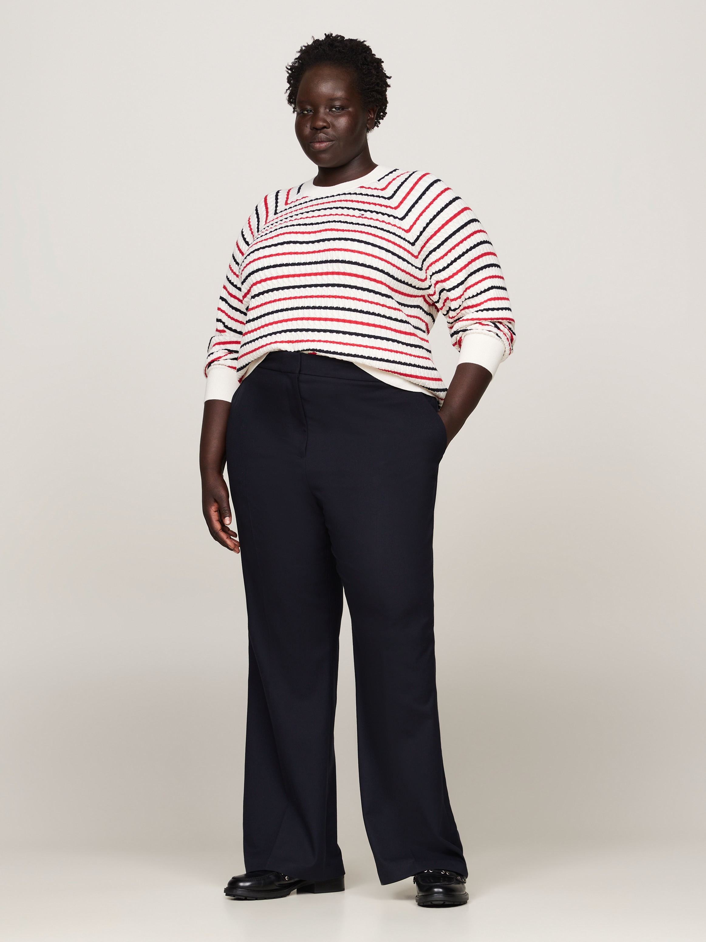 Tommy Hilfiger Curve Schlaghose »CRV CORE FLARED PANT«, in Grossen Grössen, Flared Form