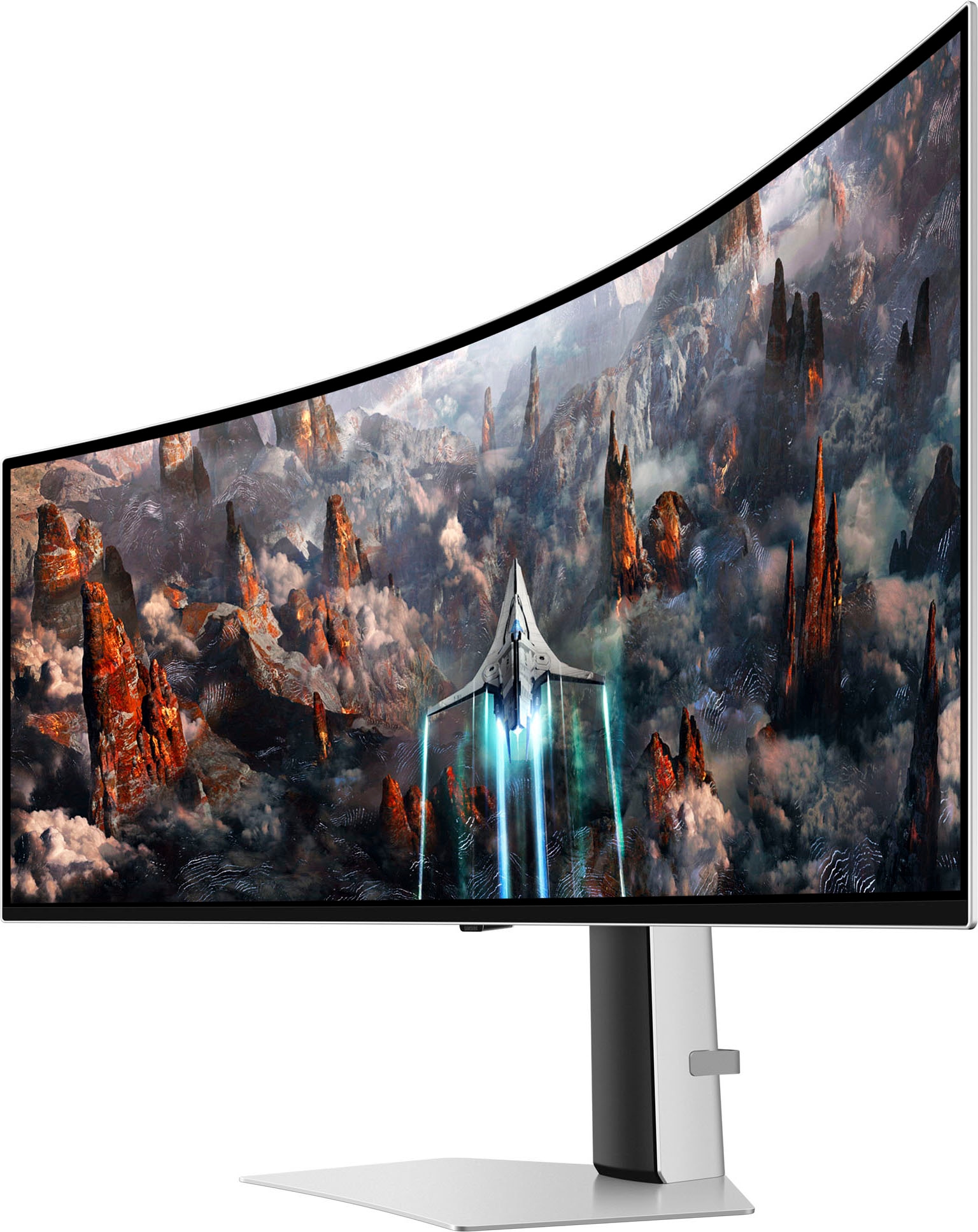 Samsung Curved-Gaming-OLED-Monitor »Odyssey OLED G9 S49CG934SU«, 124 cm/49 Zoll, 5120 x 1440 px, Quad HD, 0,03 ms Reaktionszeit, 240 Hz, 0.03ms (G/G)